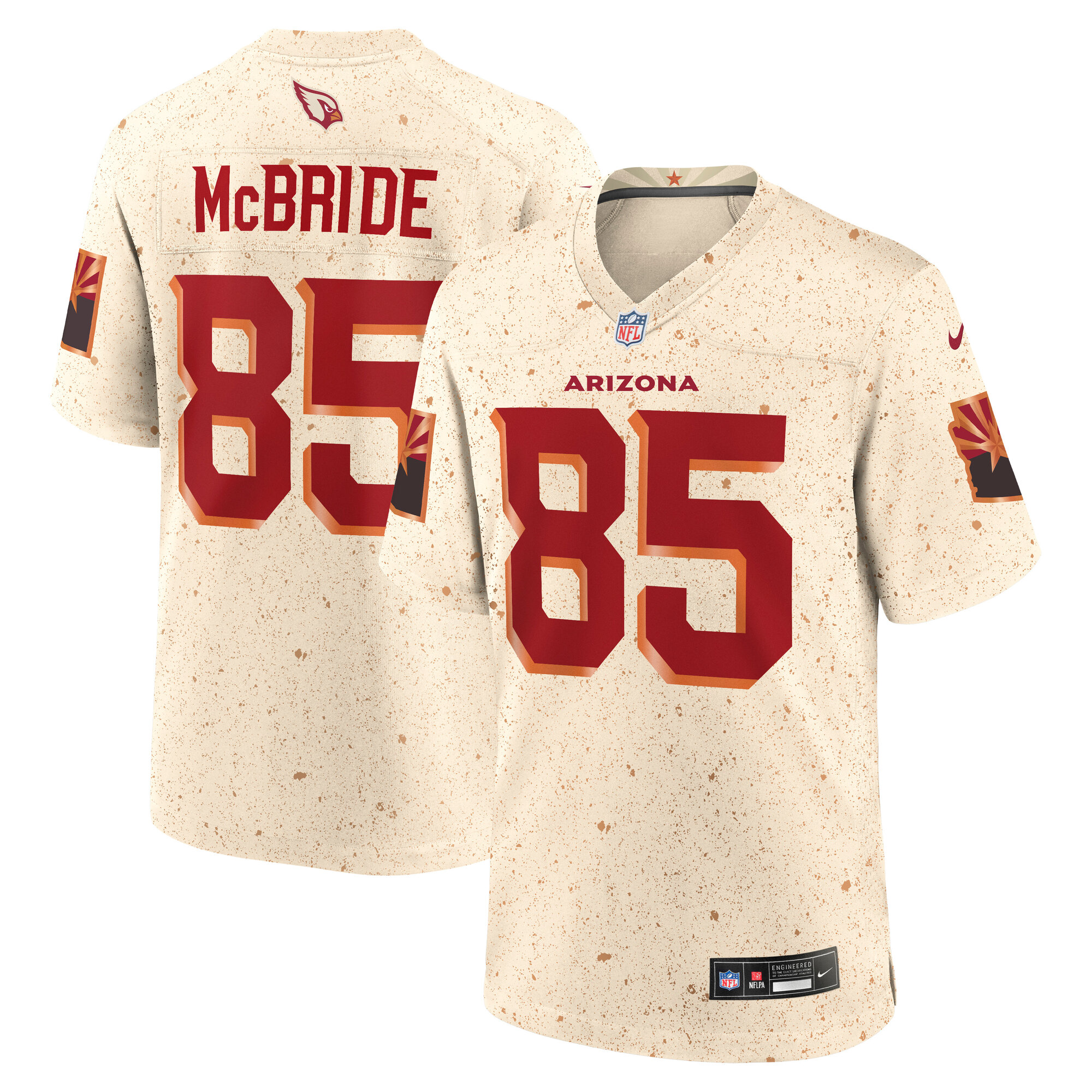 Trey McBride Arizona Cardinals 2025 Rivalries Collection Game Jersey - Natural