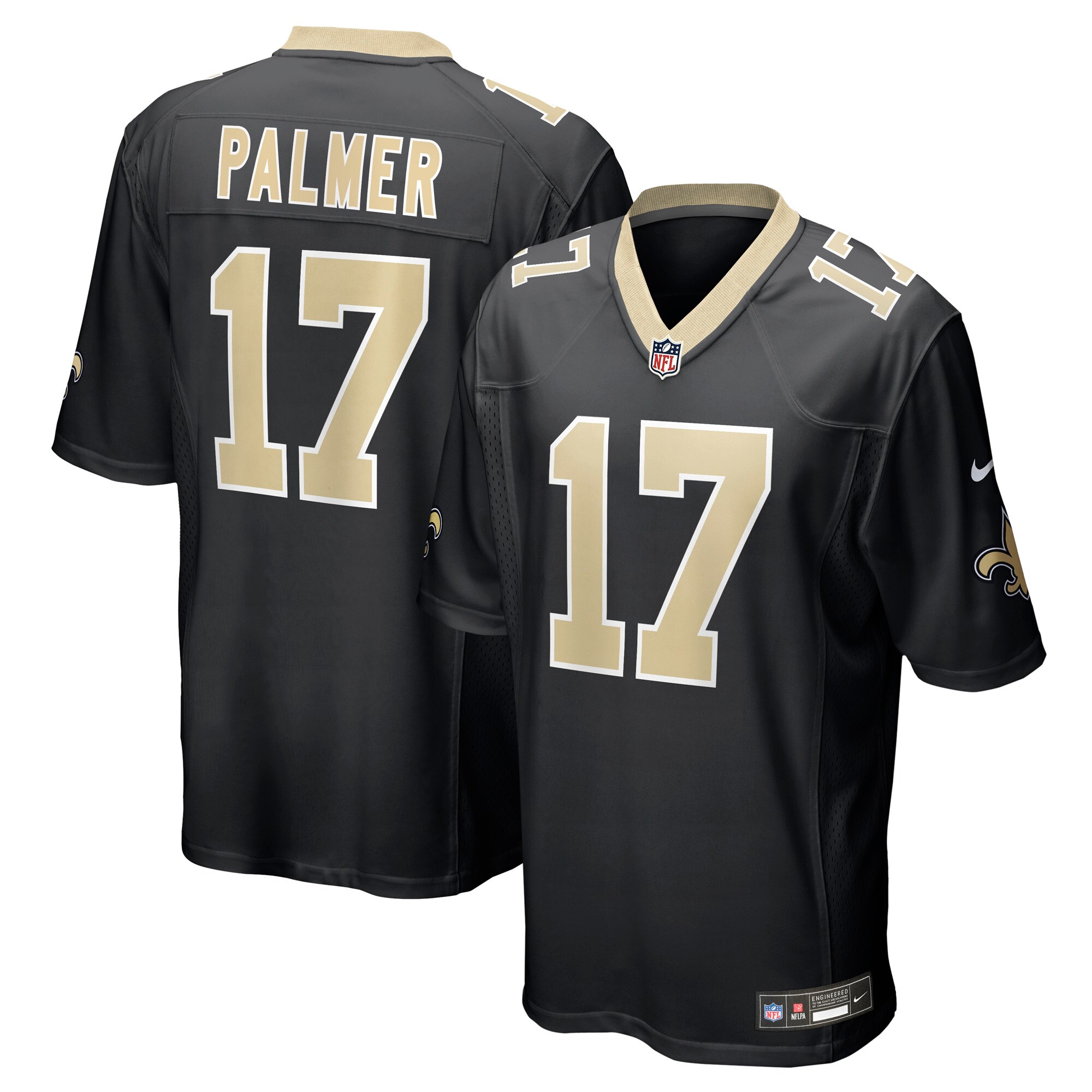 Trey Palmer New Orleans Saints Team Game Jersey - Black