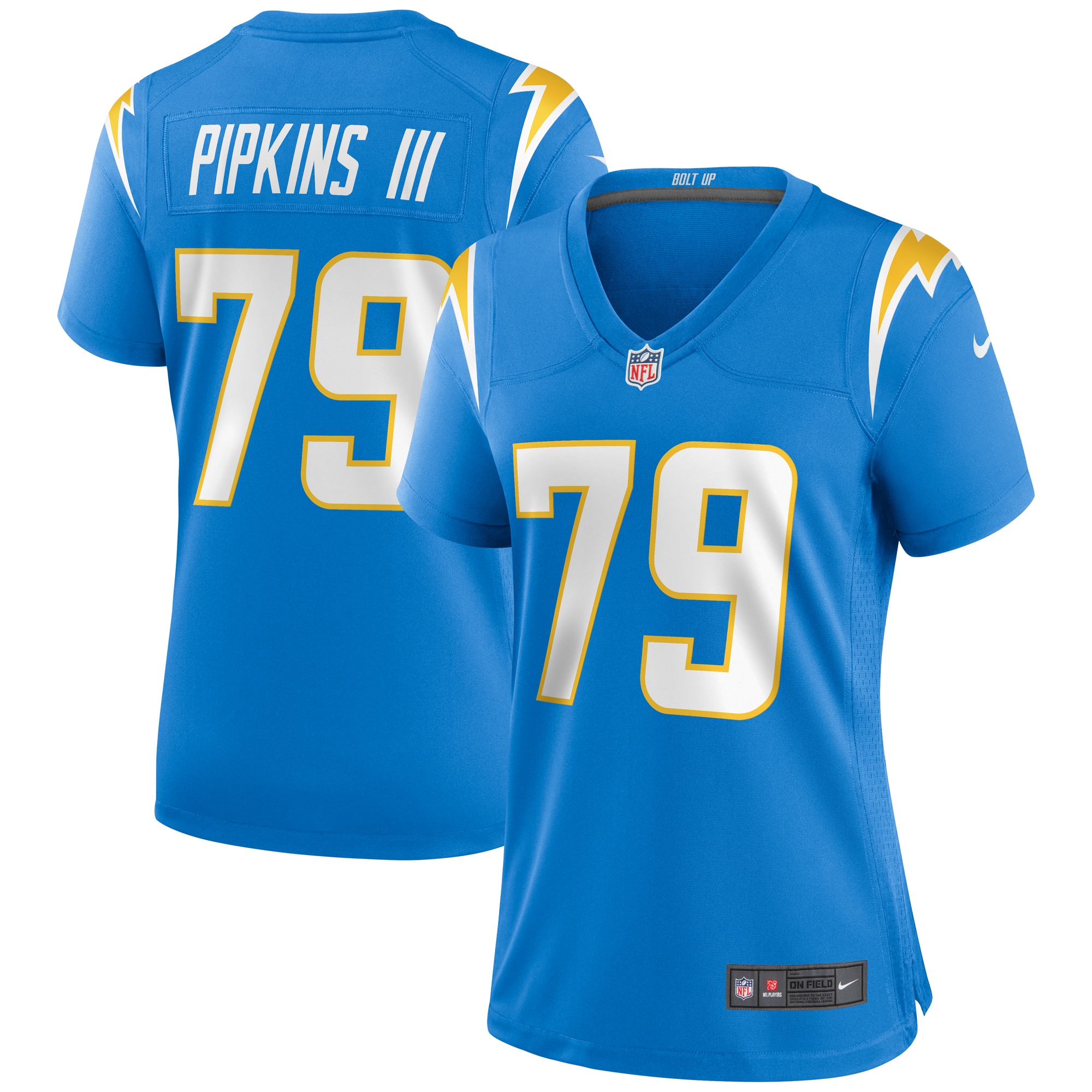 Trey Pipkins III Los Angeles Chargers Women's Game Jersey - Powder Blue