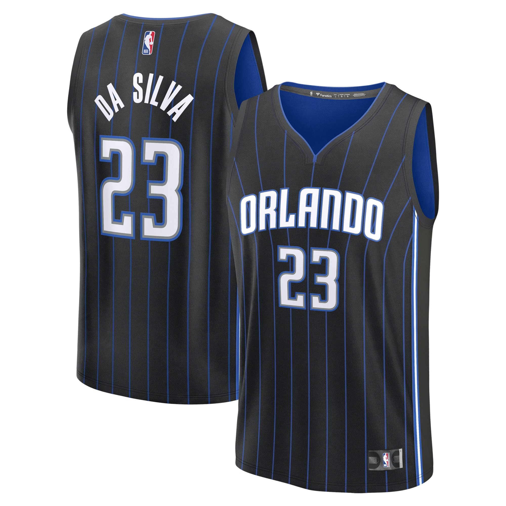 Tristan da Silva Orlando Magic Fanatics Youth 2024 Draft Fast Break Player Jersey - Icon Edition - Black