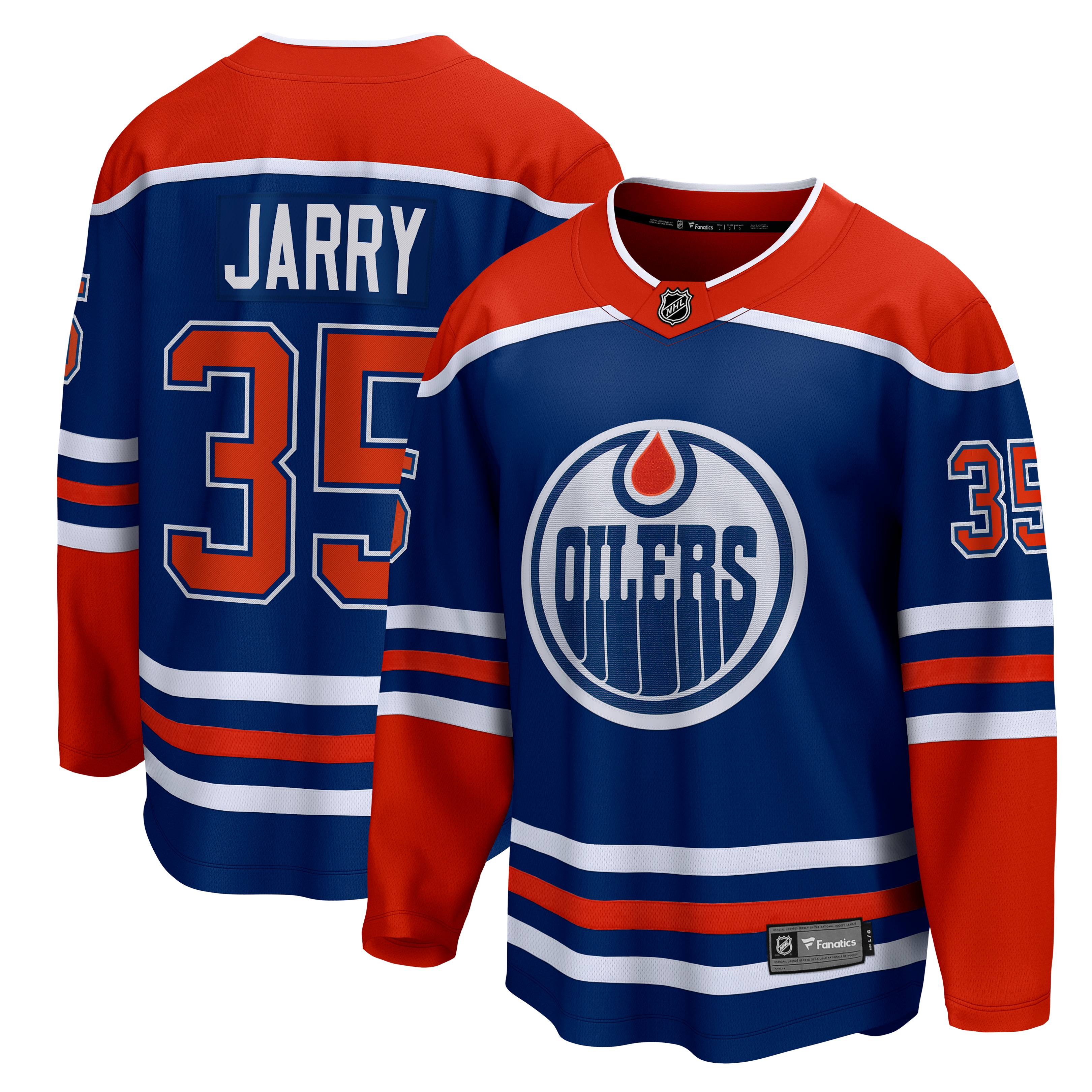 Tristan Jarry Edmonton Oilers Fanatics Home Premier Breakaway Player Jersey - Royal
