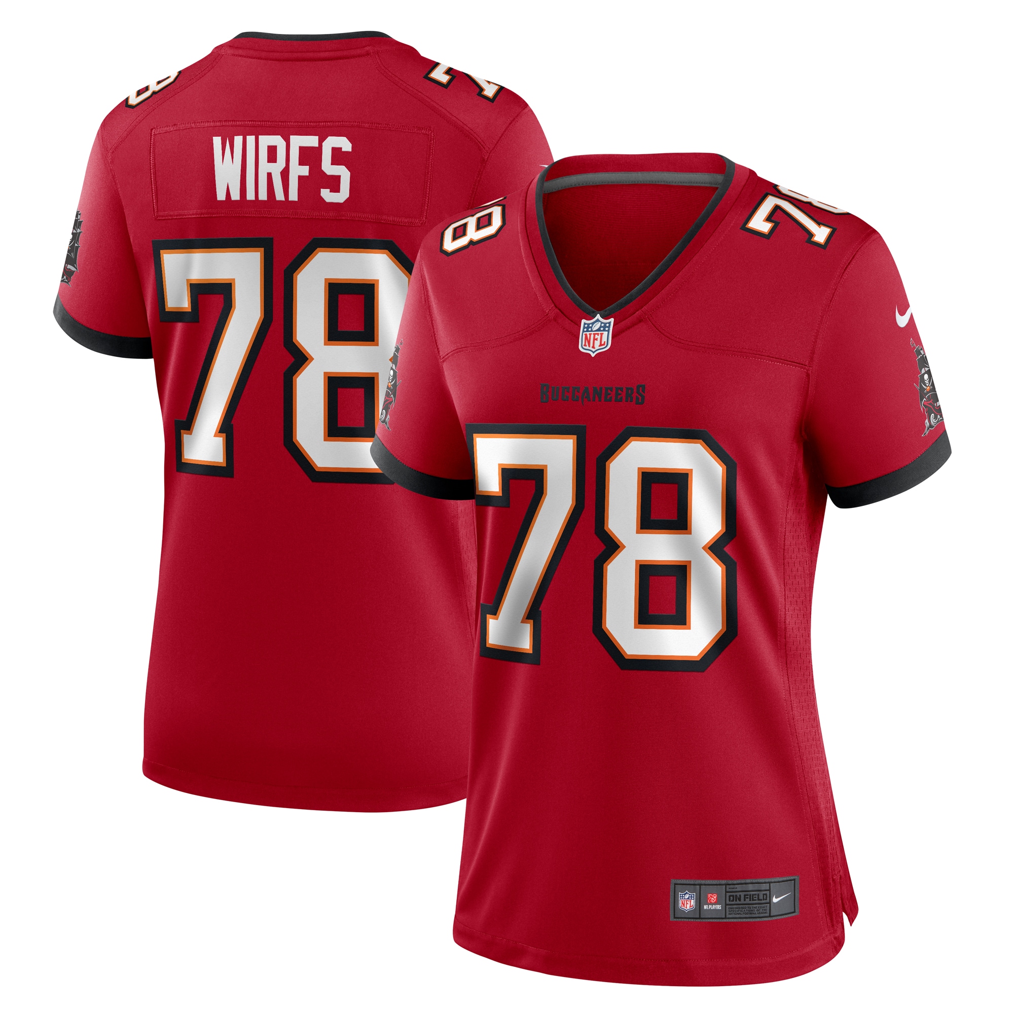 Tristan Wirfs Tampa Bay Buccaneers Women's Team Game Jersey - Red