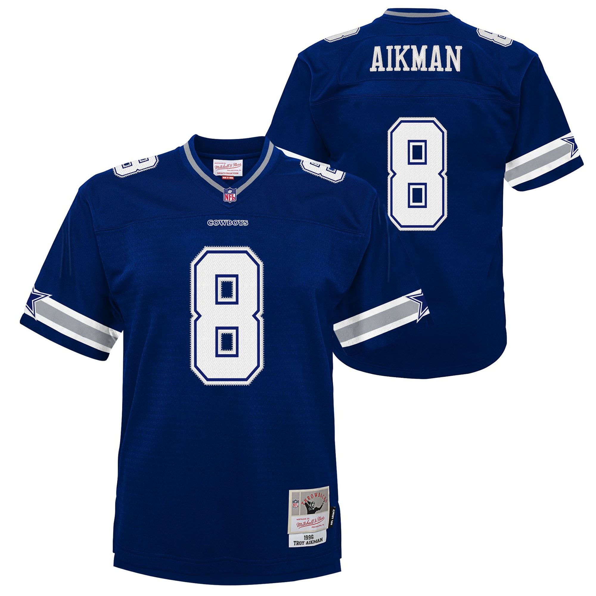 Troy Aikman Dallas Cowboys Youth 1996 Legacy Jersey - Navy