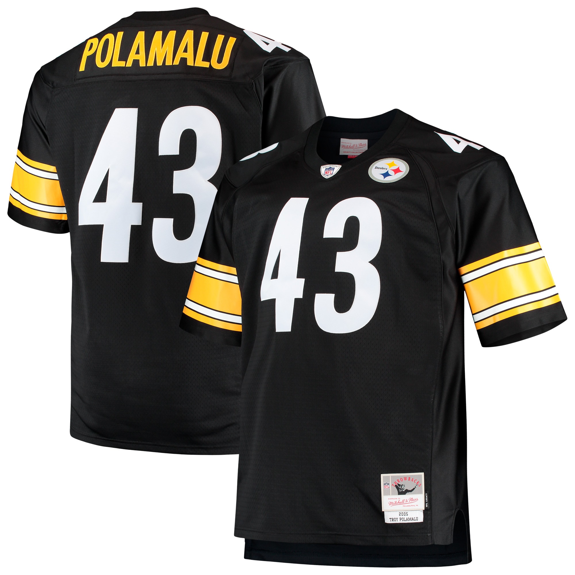 Troy Polamalu Pittsburgh Steelers Big & Tall 2005 Retired Player Jersey - Black