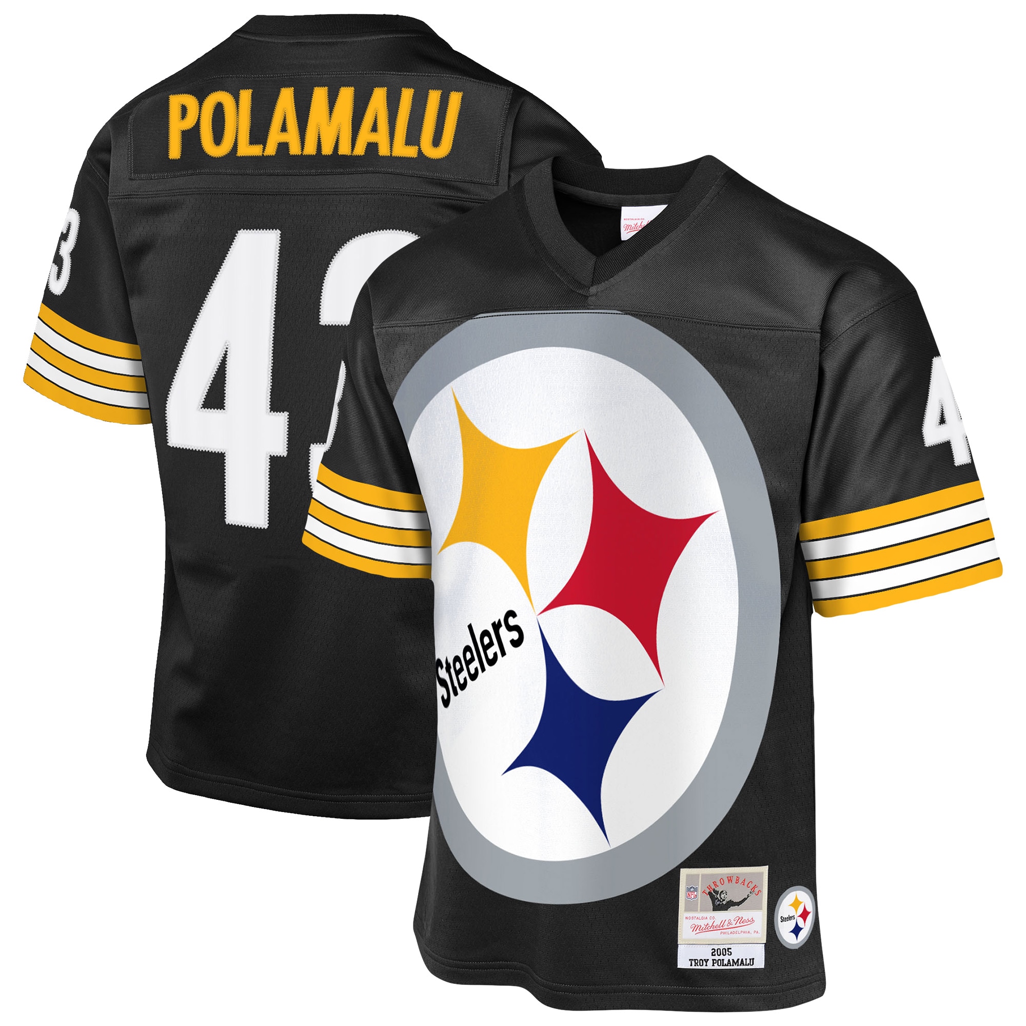 Troy Polamalu Pittsburgh Steelers Youth 2005 Throwback Fashion Jersey - Black