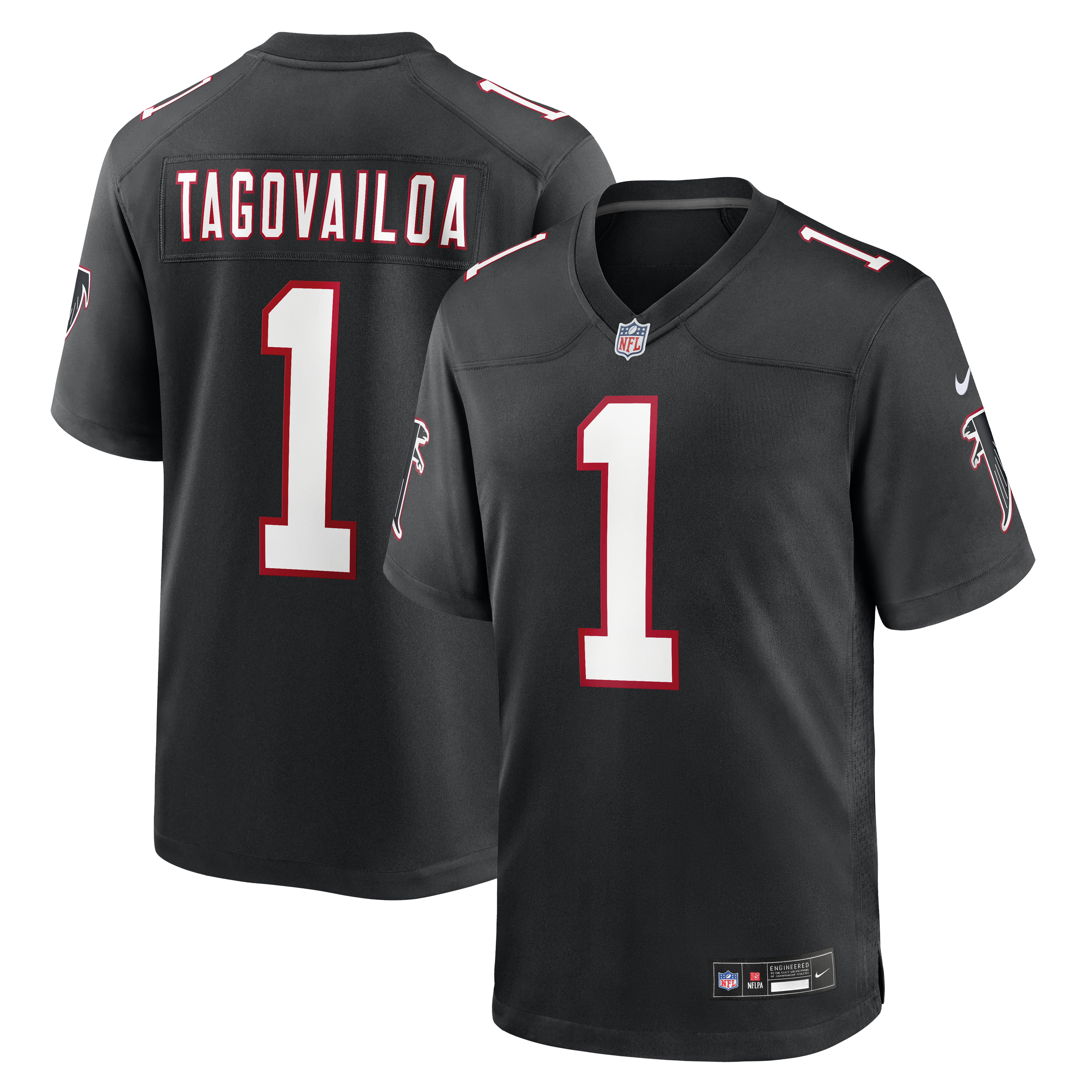 Tua Tagovailoa Atlanta Falcons Alternate Game Jersey - Black