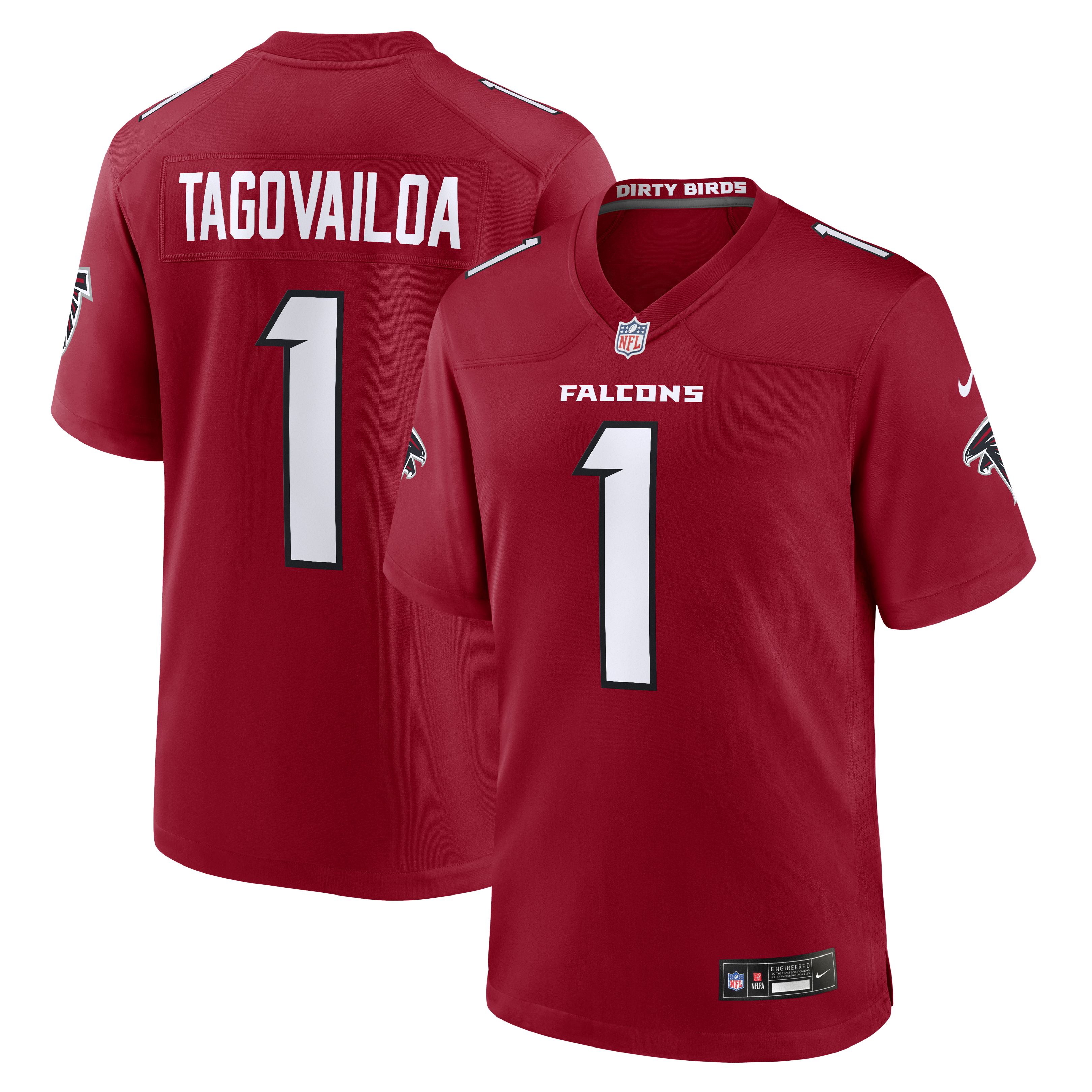 Tua Tagovailoa Atlanta Falcons Game Jersey - Red