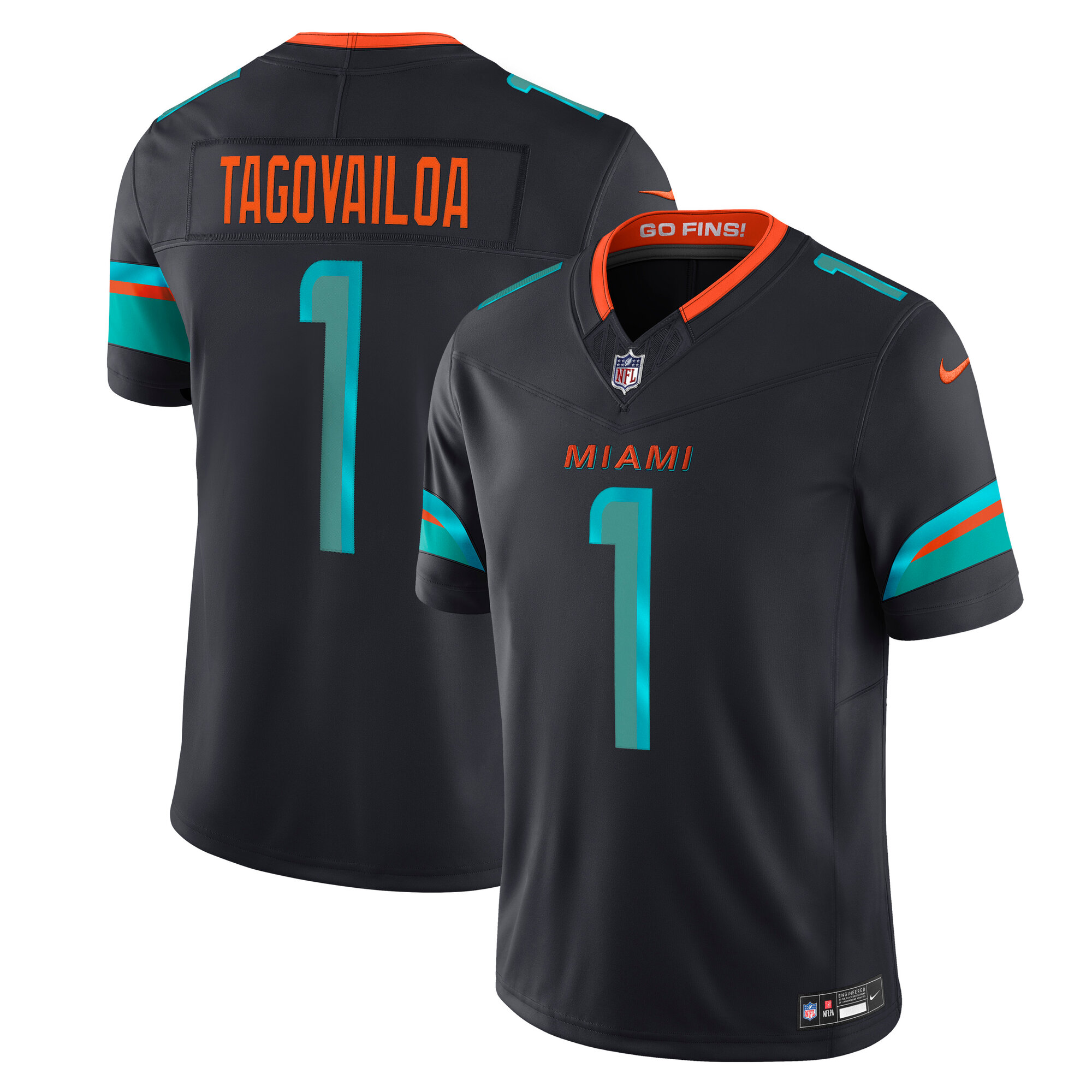 Tua Tagovailoa Miami Dolphins 2025 Rivalries Collection Limited Jersey - Pitch Blue
