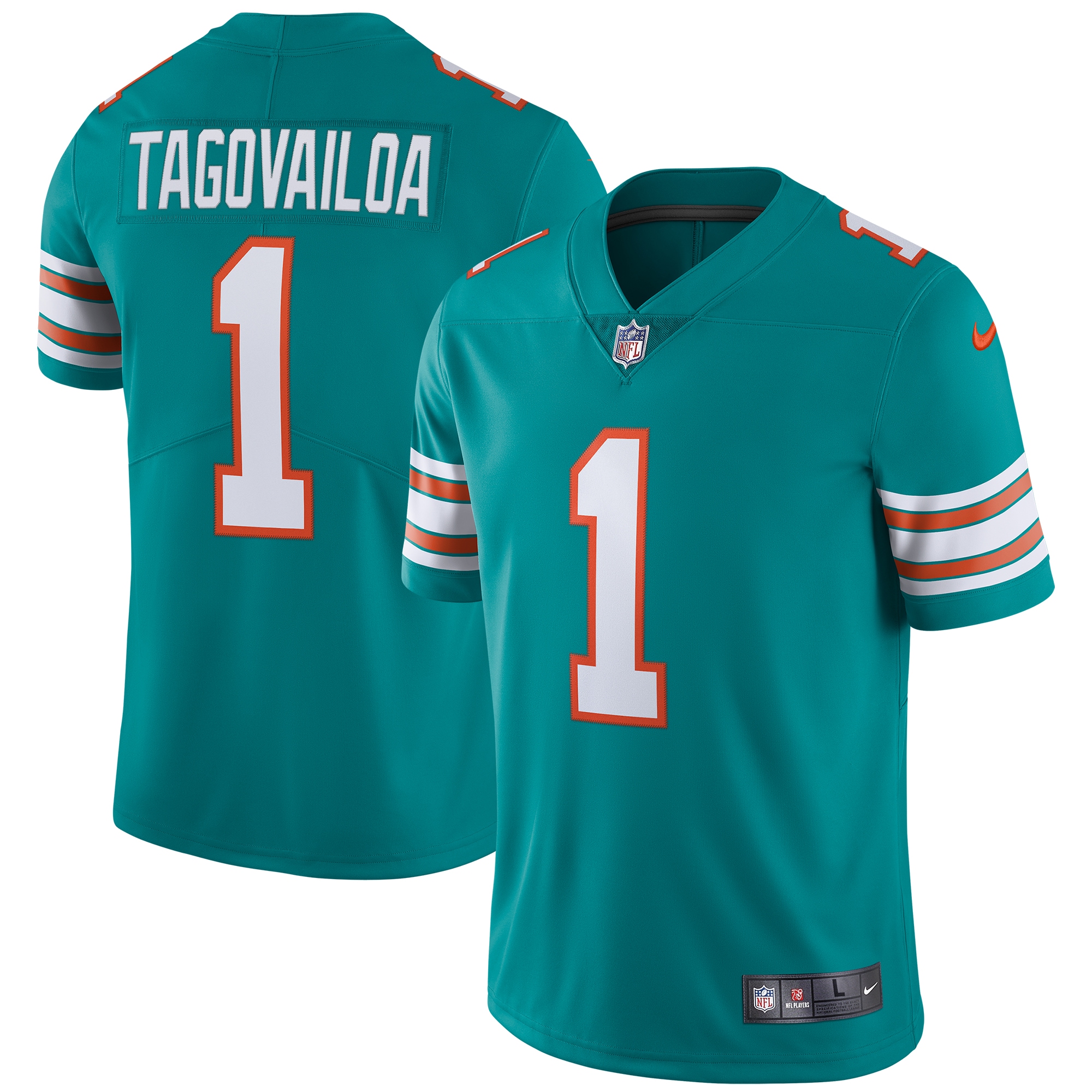 Tua Tagovailoa Miami Dolphins Alternate Vapor Limited Jersey - Aqua