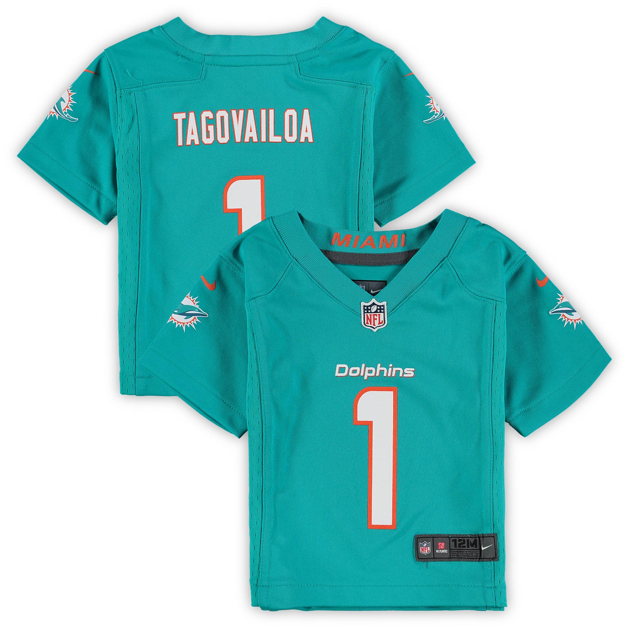 Tua Tagovailoa Miami Dolphins Infant Team Player Game Jersey - Aqua