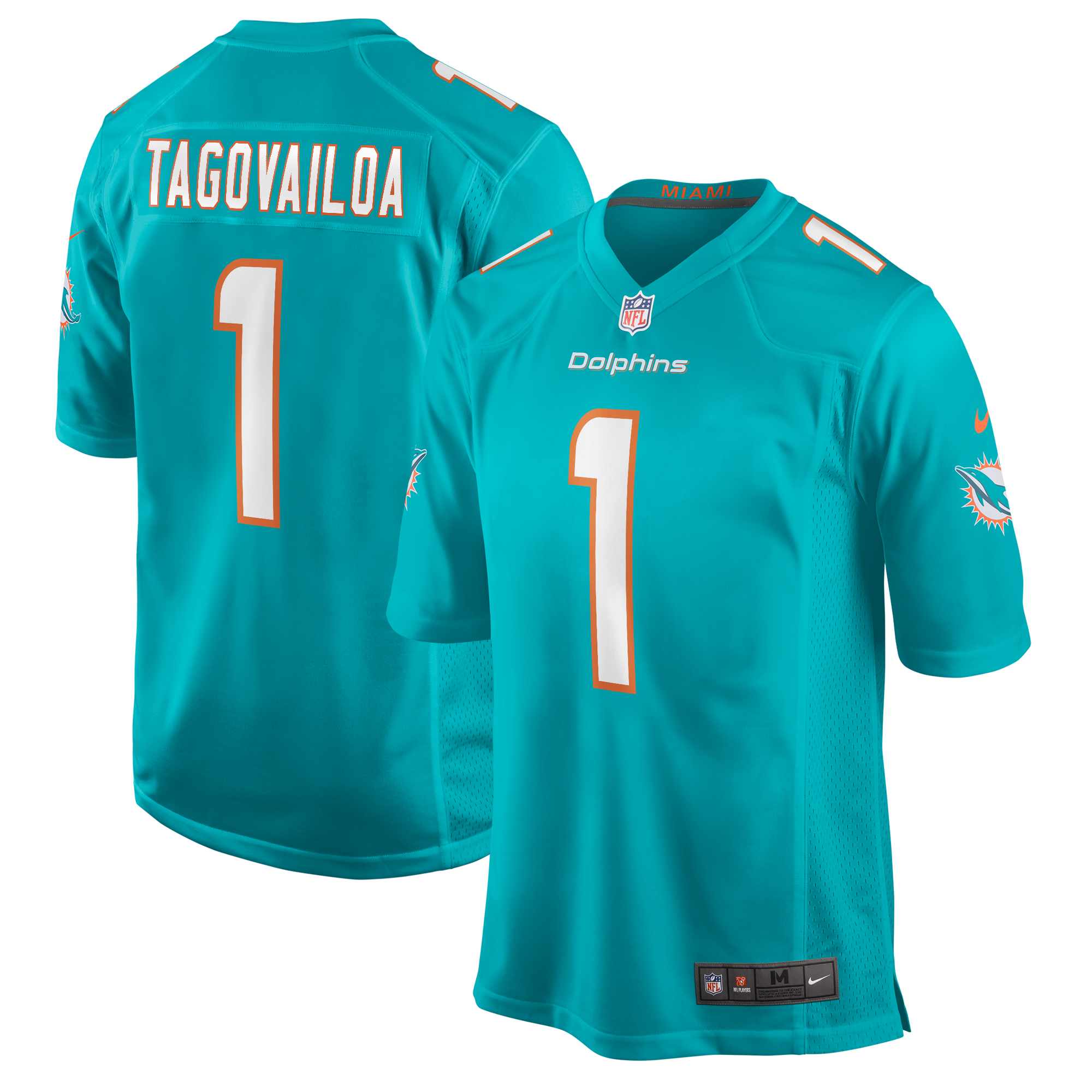 Tua Tagovailoa Miami Dolphins Player Game Jersey - Aqua