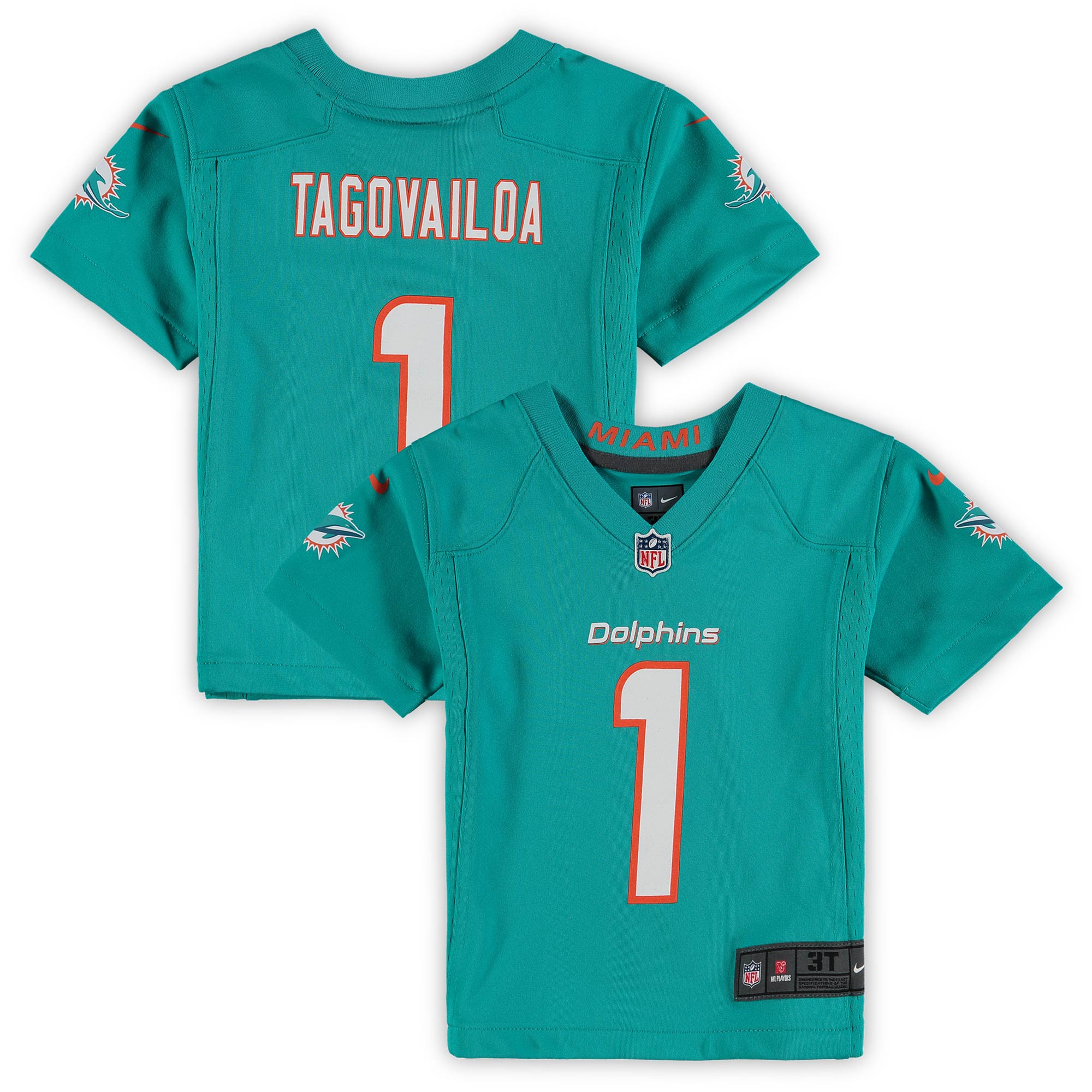 Tua Tagovailoa Miami Dolphins Toddler Game Jersey - Aqua