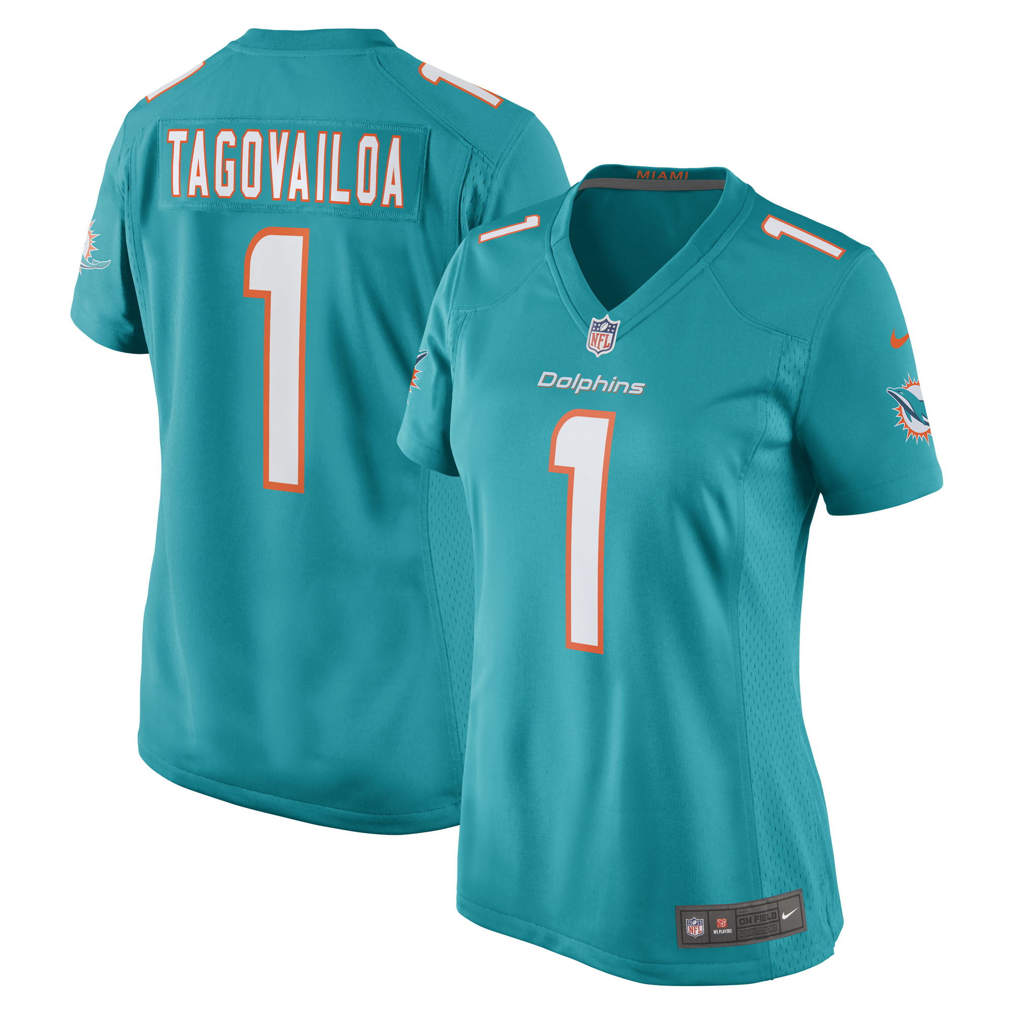 Tua Tagovailoa Miami Dolphins Women's Game Jersey - Aqua
