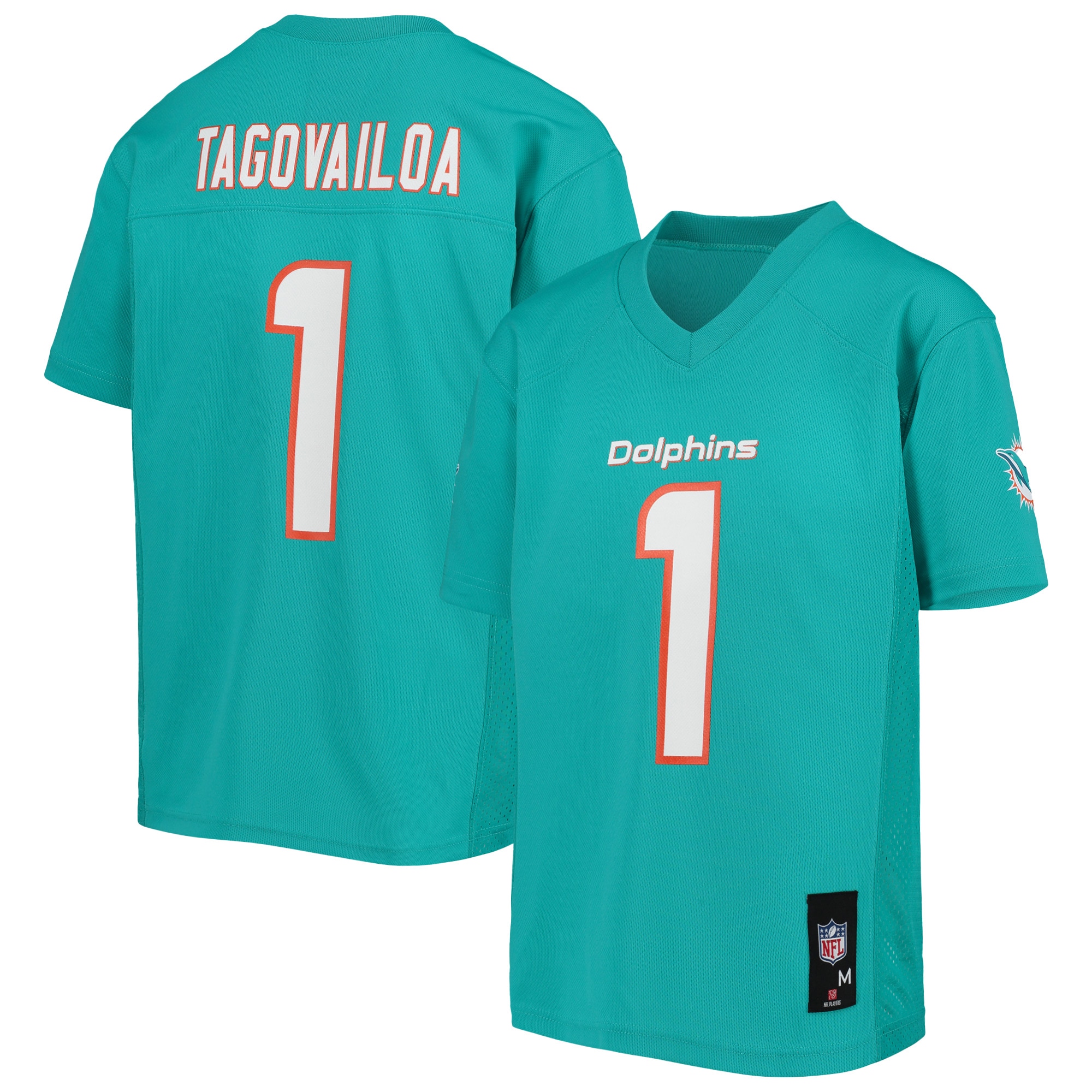 Tua Tagovailoa Miami Dolphins Youth Player Jersey - Aqua