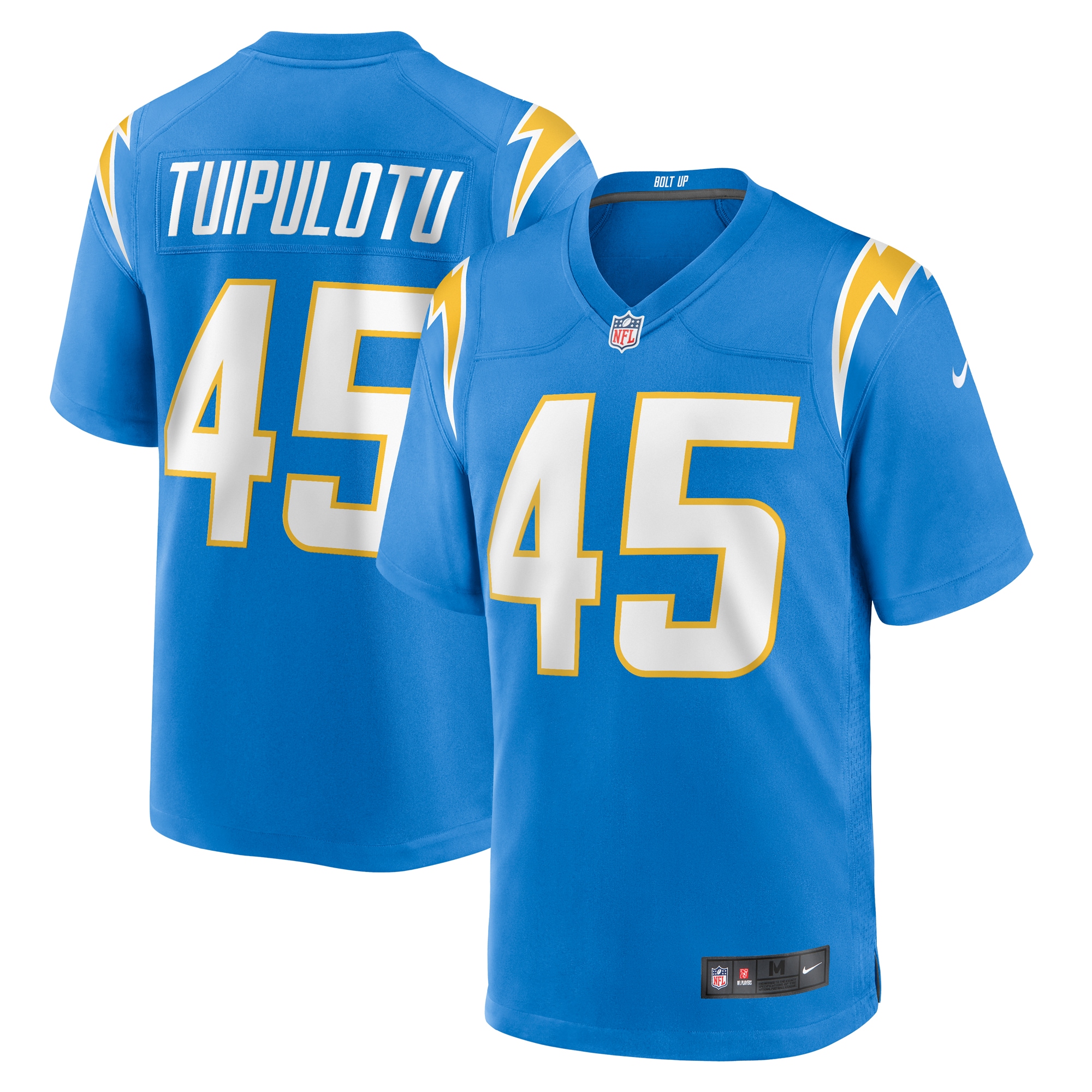 Tuli Tuipulotu Los Angeles Chargers Team Game Jersey - Powder Blue