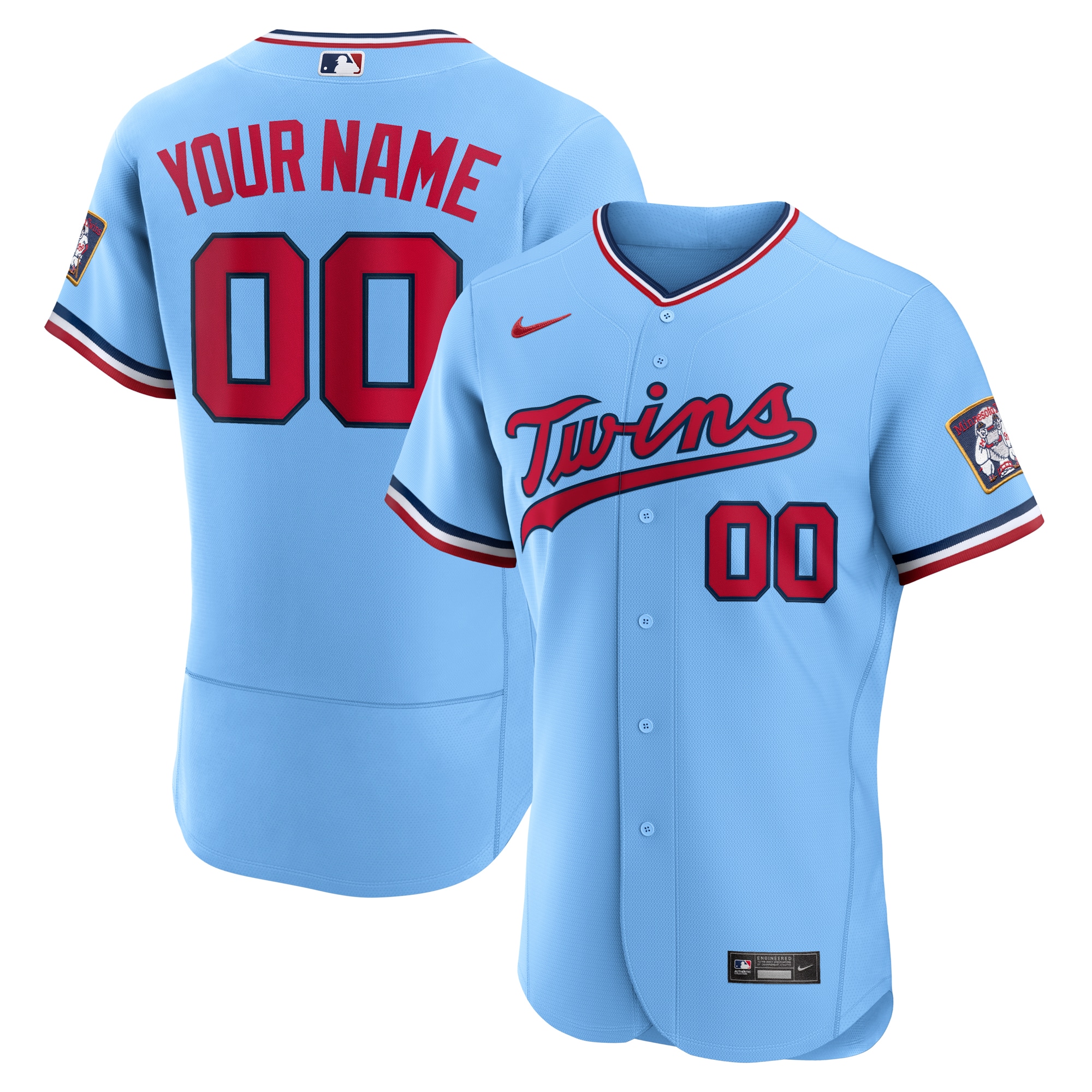 Twins Powder Blue Custom Jersey - Nike - MLB Personalized