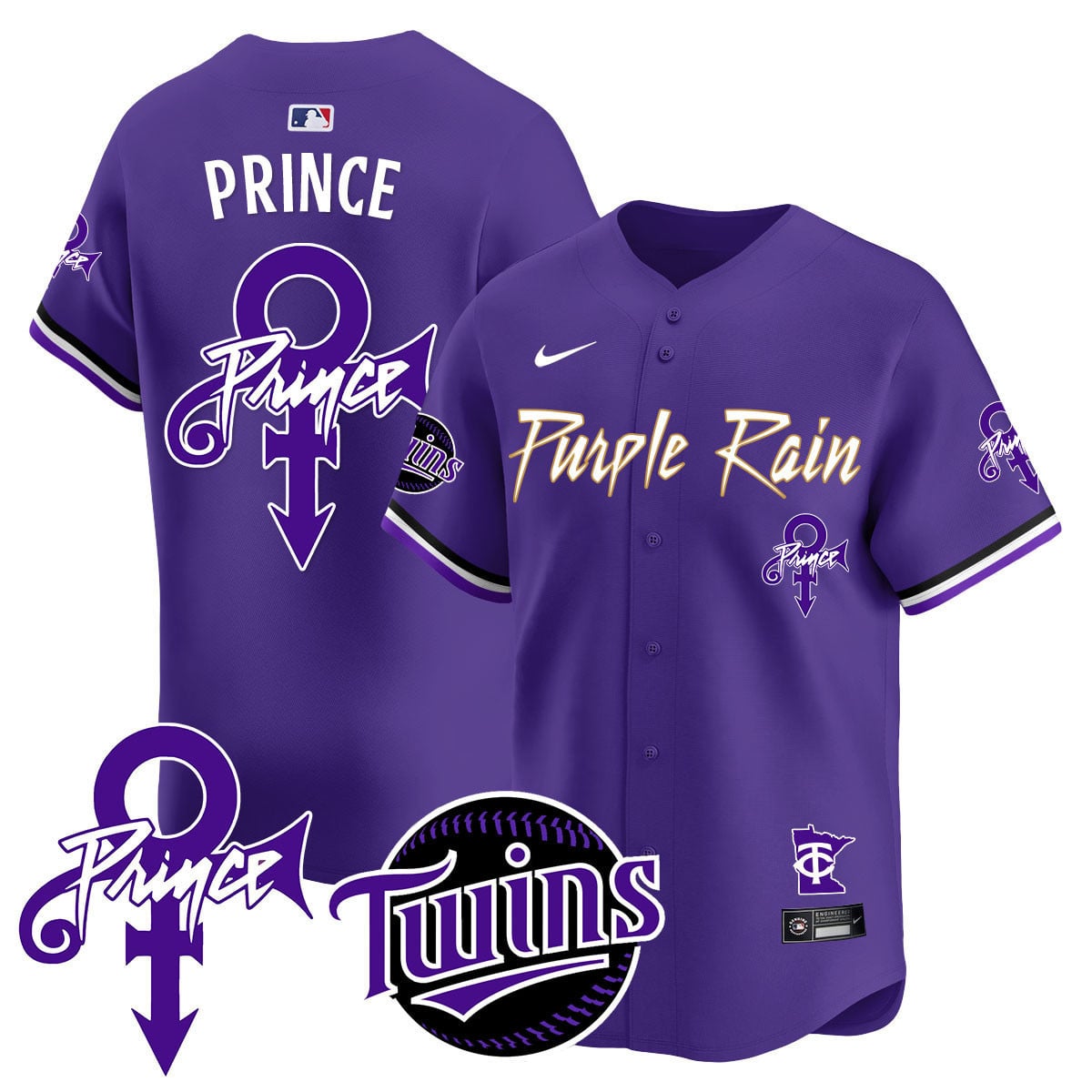 Twins Prince Purple Rain Jersey - Nike - Limited Edition