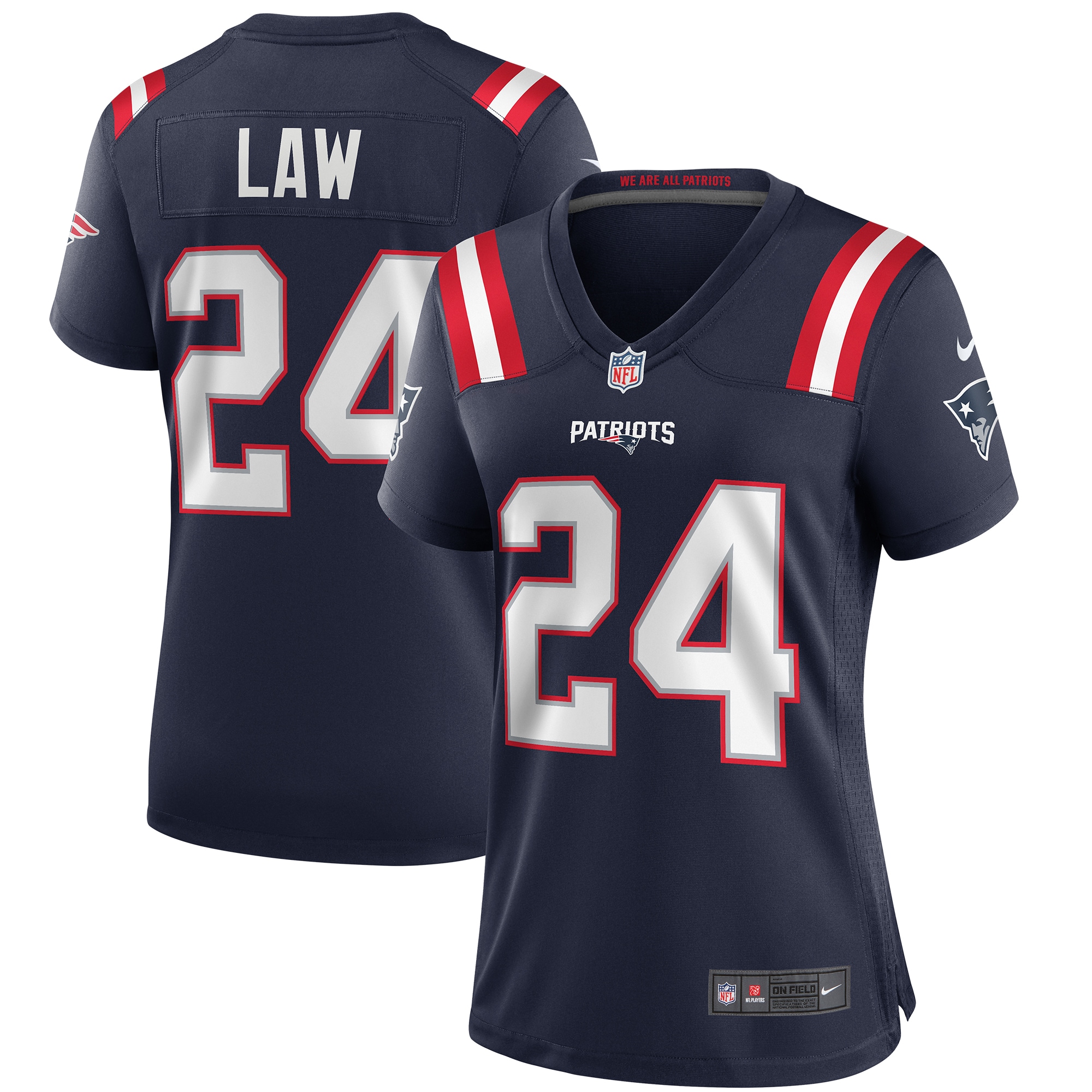 Ty Law New England Patriots Women's Game Retired Player Jersey