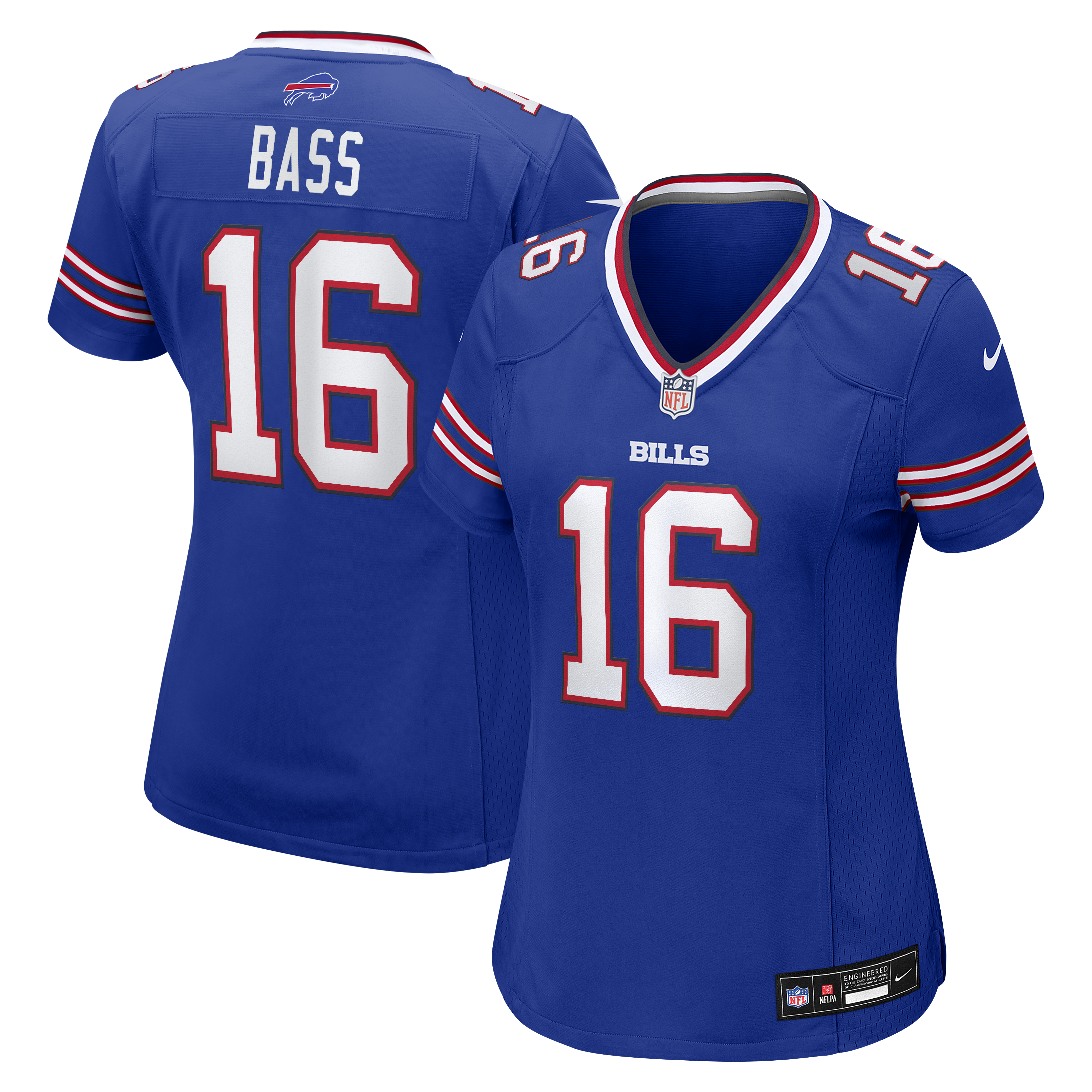 Tyler Bass Buffalo Bills Women's Team Game Jersey - Royal
