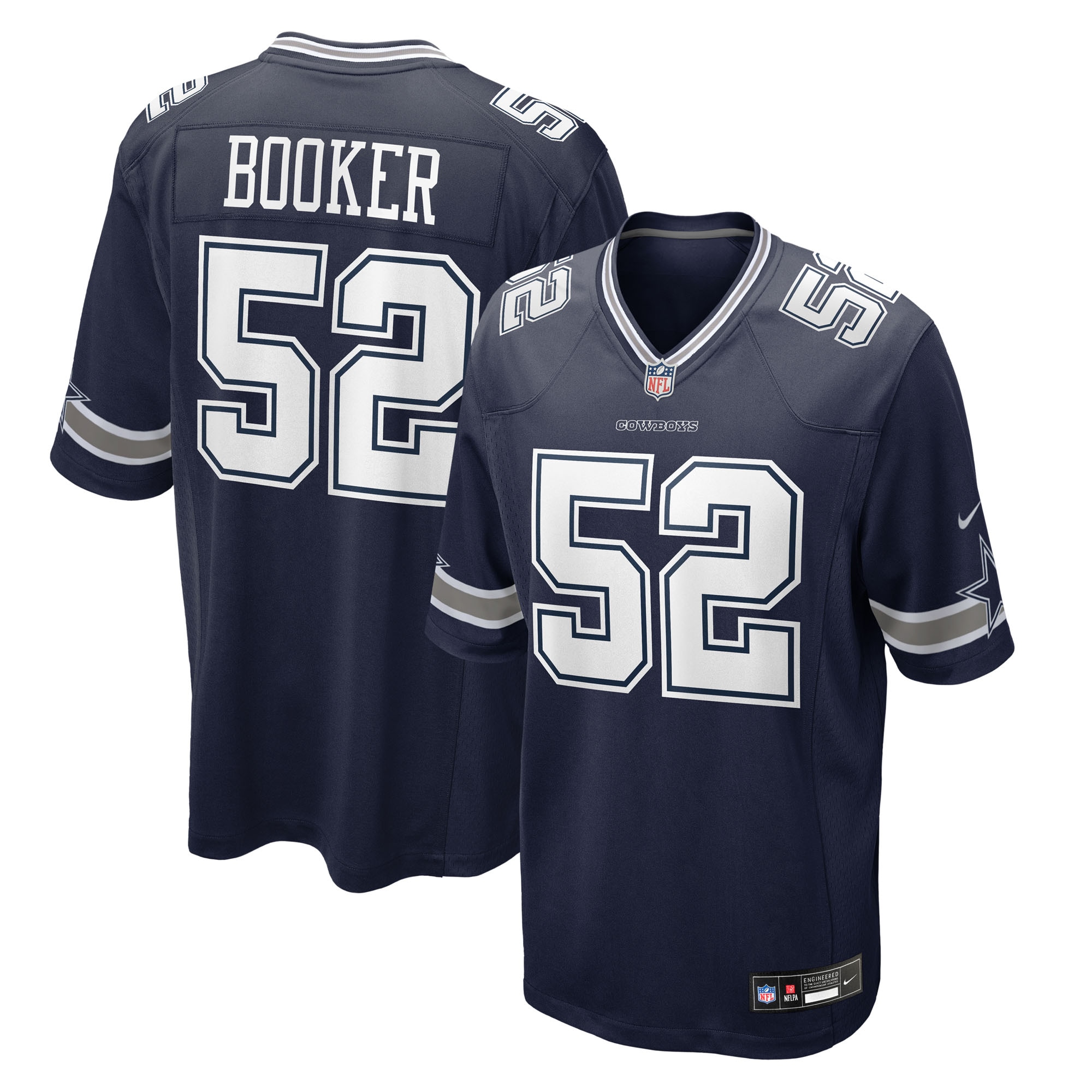 Tyler Booker Dallas Cowboys Team Game Jersey - Navy