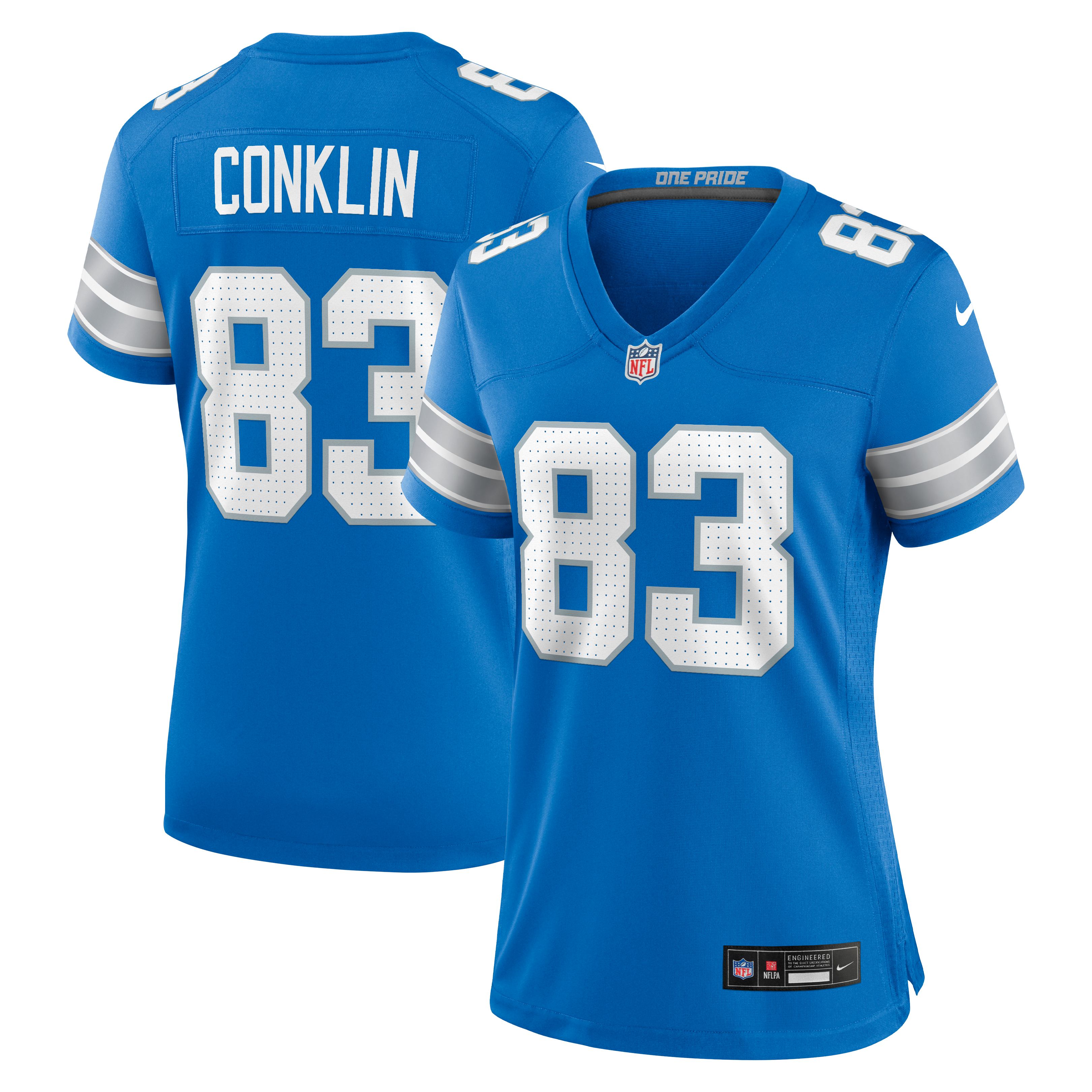 Tyler Conklin Detroit Lions Women's Team Game Jersey - Blue