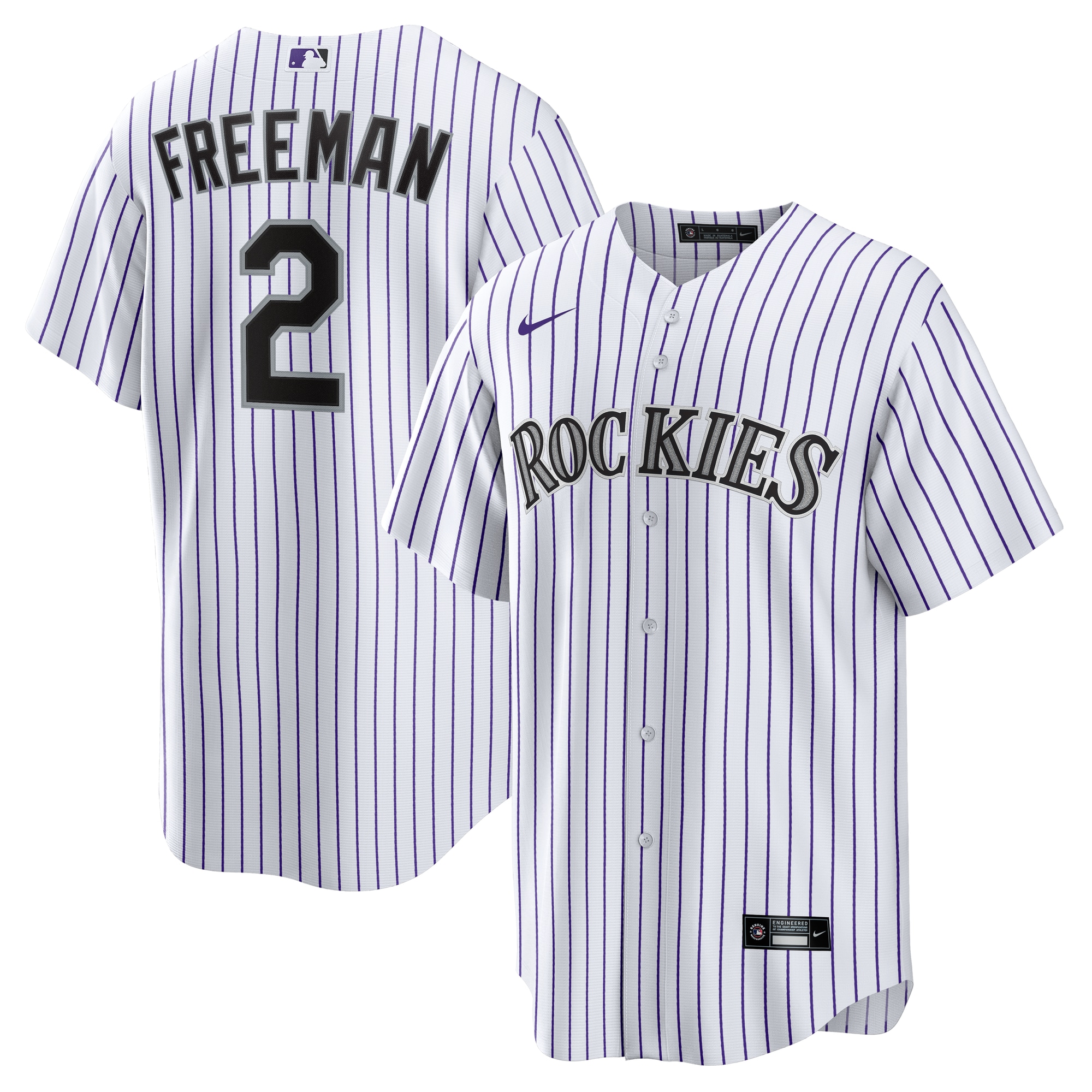Tyler Freeman Colorado Rockies Home Jersey - White