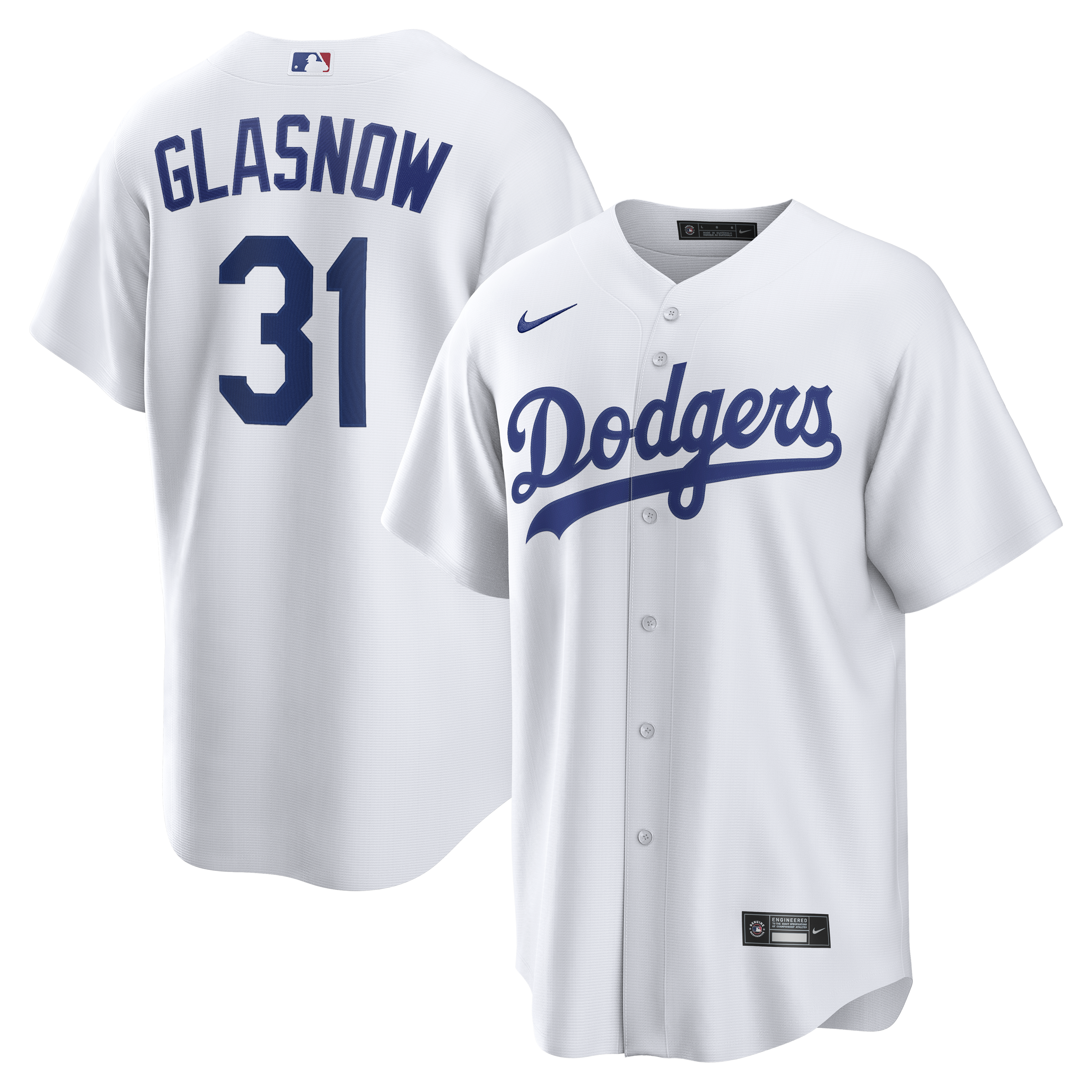 Tyler Glasnow Los Angeles Dodgers Home Jersey - White