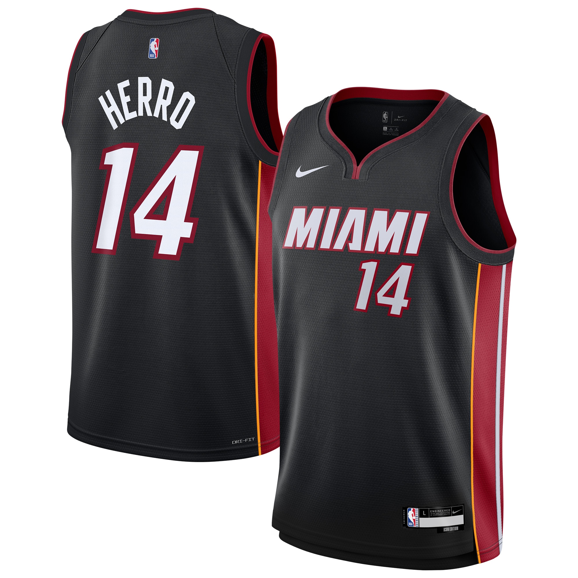Tyler Herro Miami Heat Youth Swingman Jersey - Icon Edition - Black