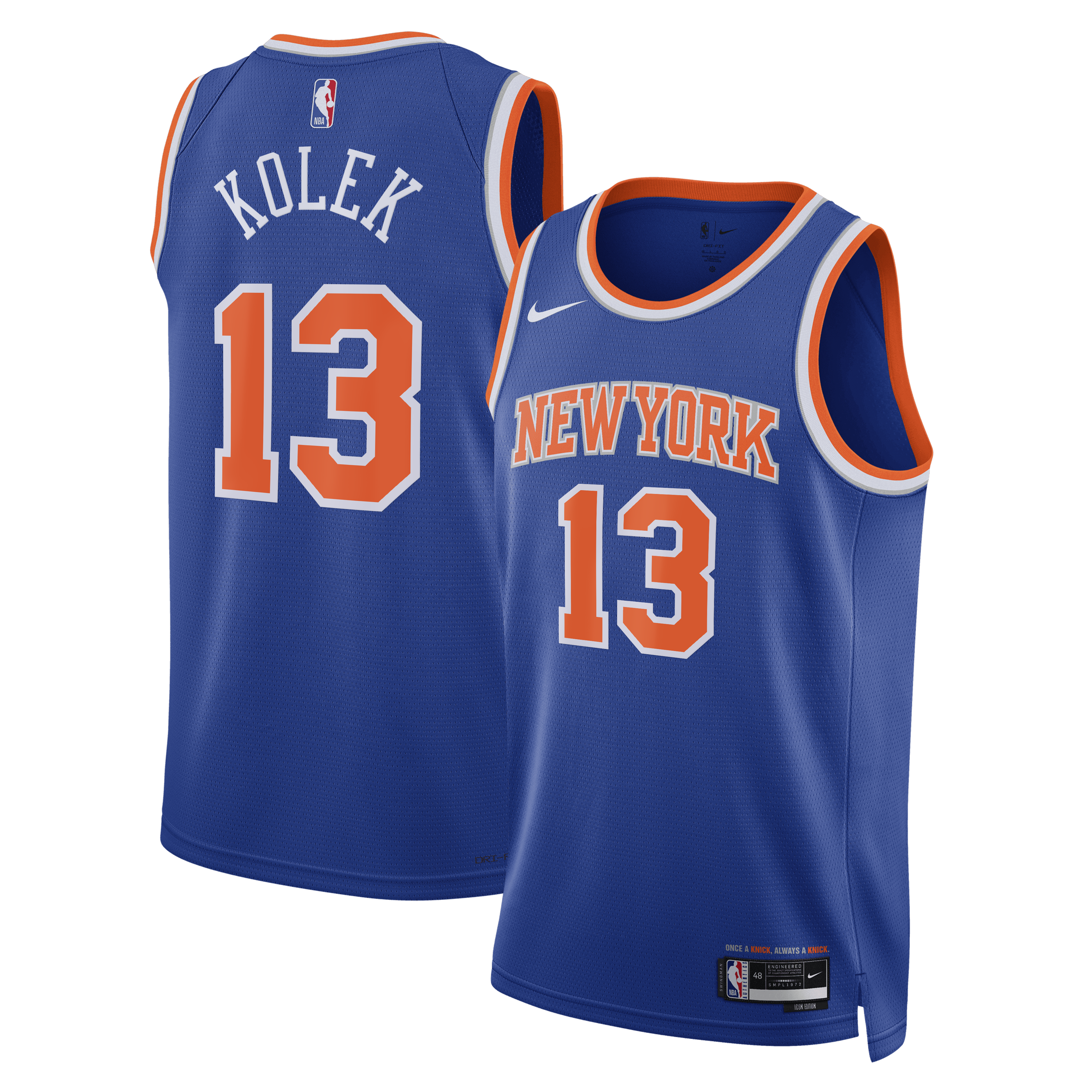Tyler Kolek New York Knicks Unisex Swingman Jersey - Icon Edition - Blue