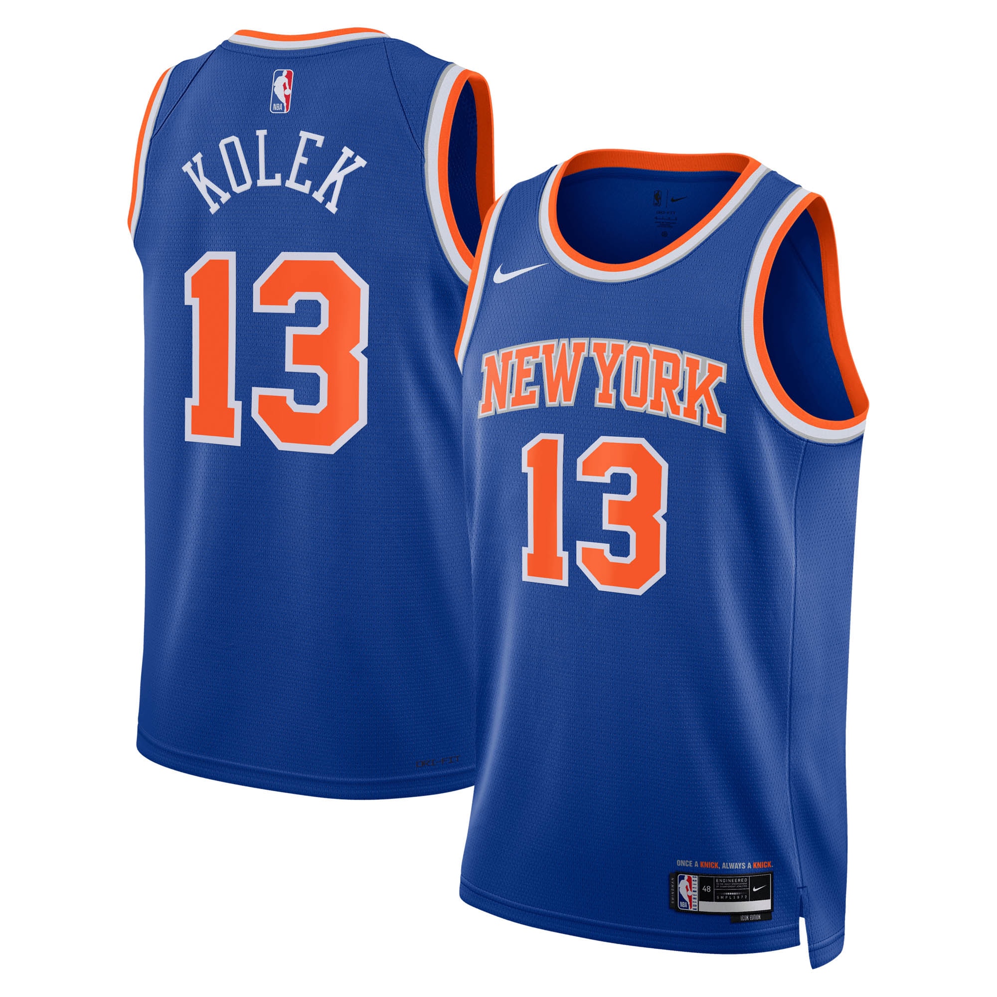 Tyler Kolek New York Knicks Unisex Swingman Jersey - Icon Edition - Blue