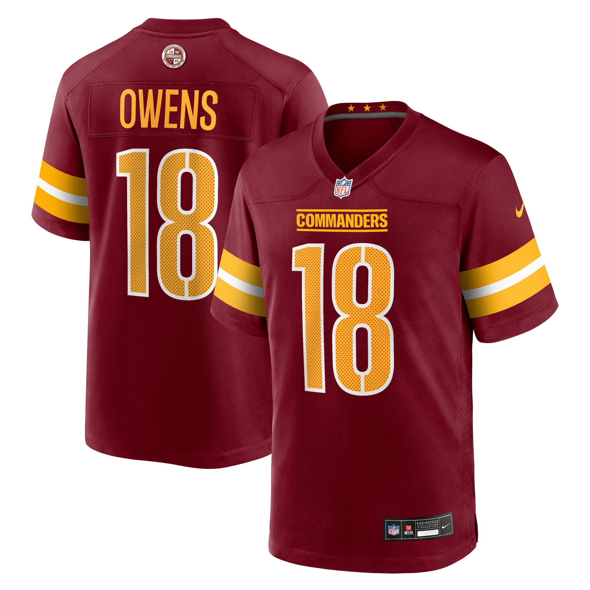 Tyler Owens Washington Commanders Team Game Jersey - Burgundy