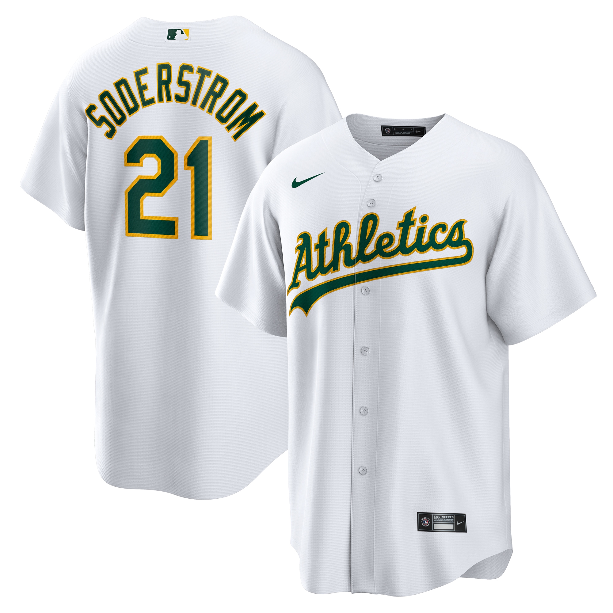 Tyler Soderstrom Athletics Home Jersey - White