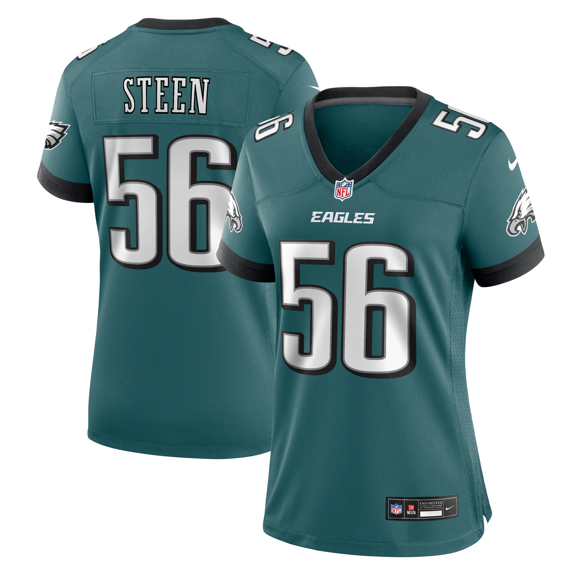 Tyler Steen Philadelphia Eagles Women's Team Game Jersey - Midnight Green