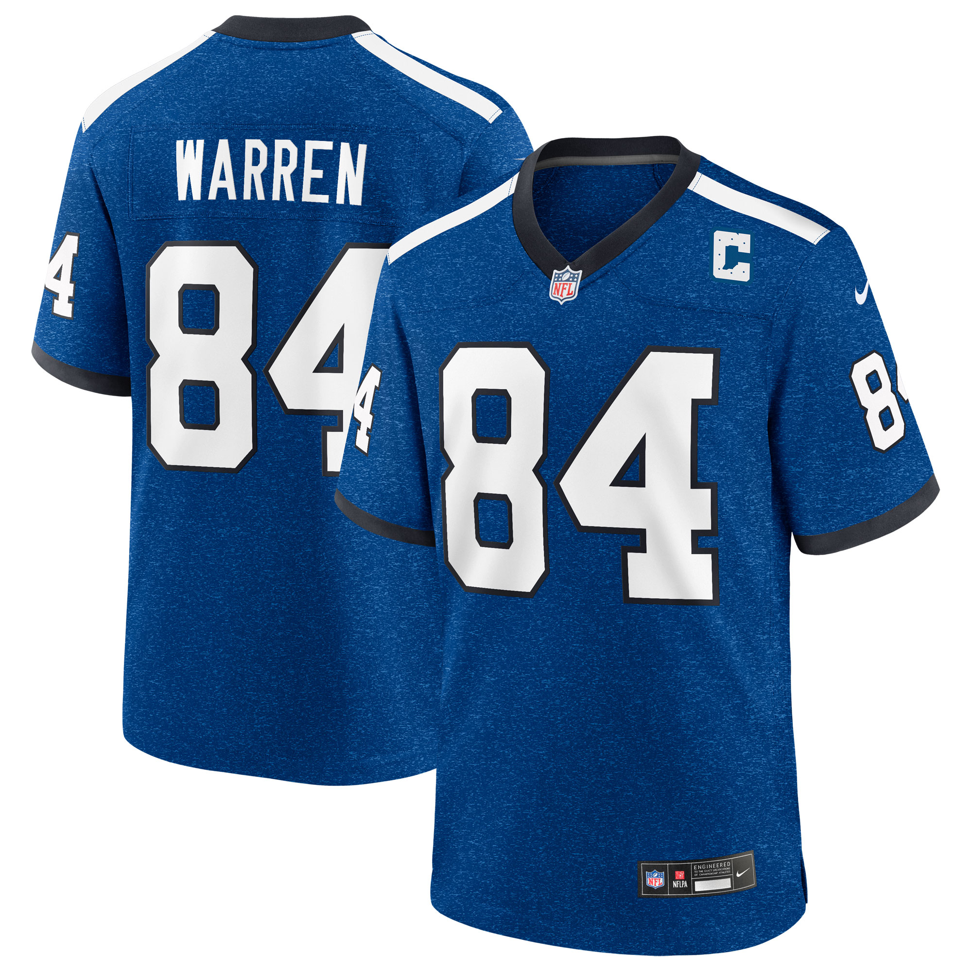 Tyler Warren Indianapolis Colts Alternate 2 Indiana Nights Game Jersey - Heather Royal