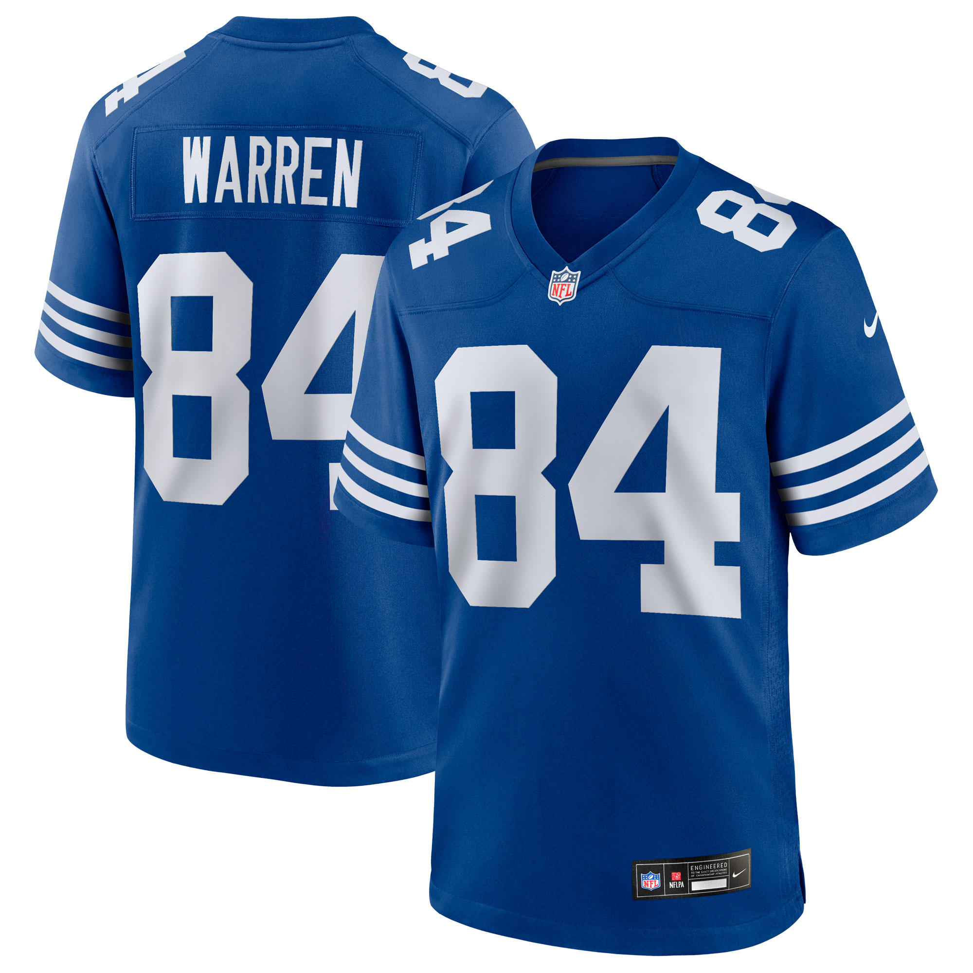 Tyler Warren Indianapolis Colts Alternate Game Jersey - Royal