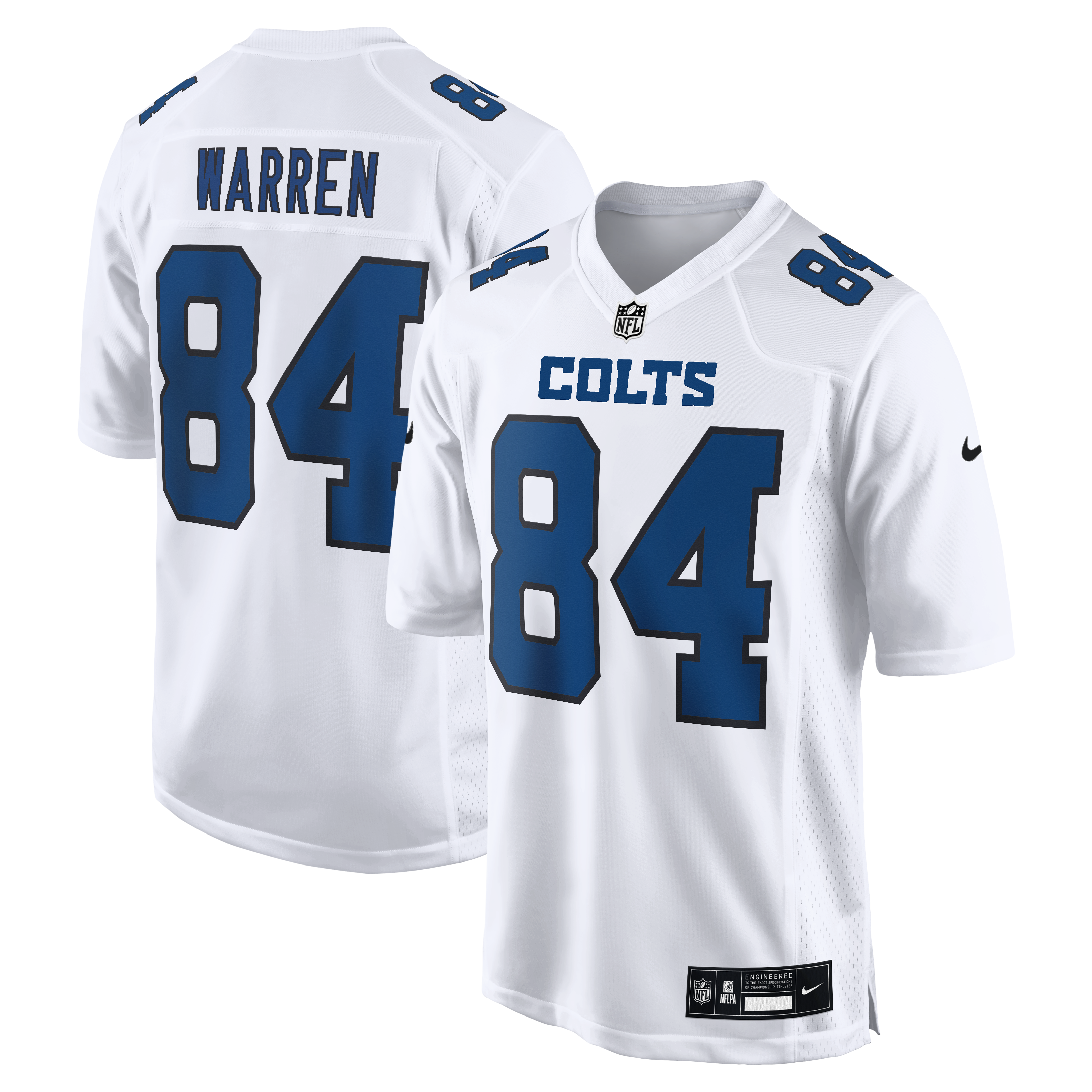 Tyler Warren Indianapolis Colts Fashion Game Jersey - Tundra White