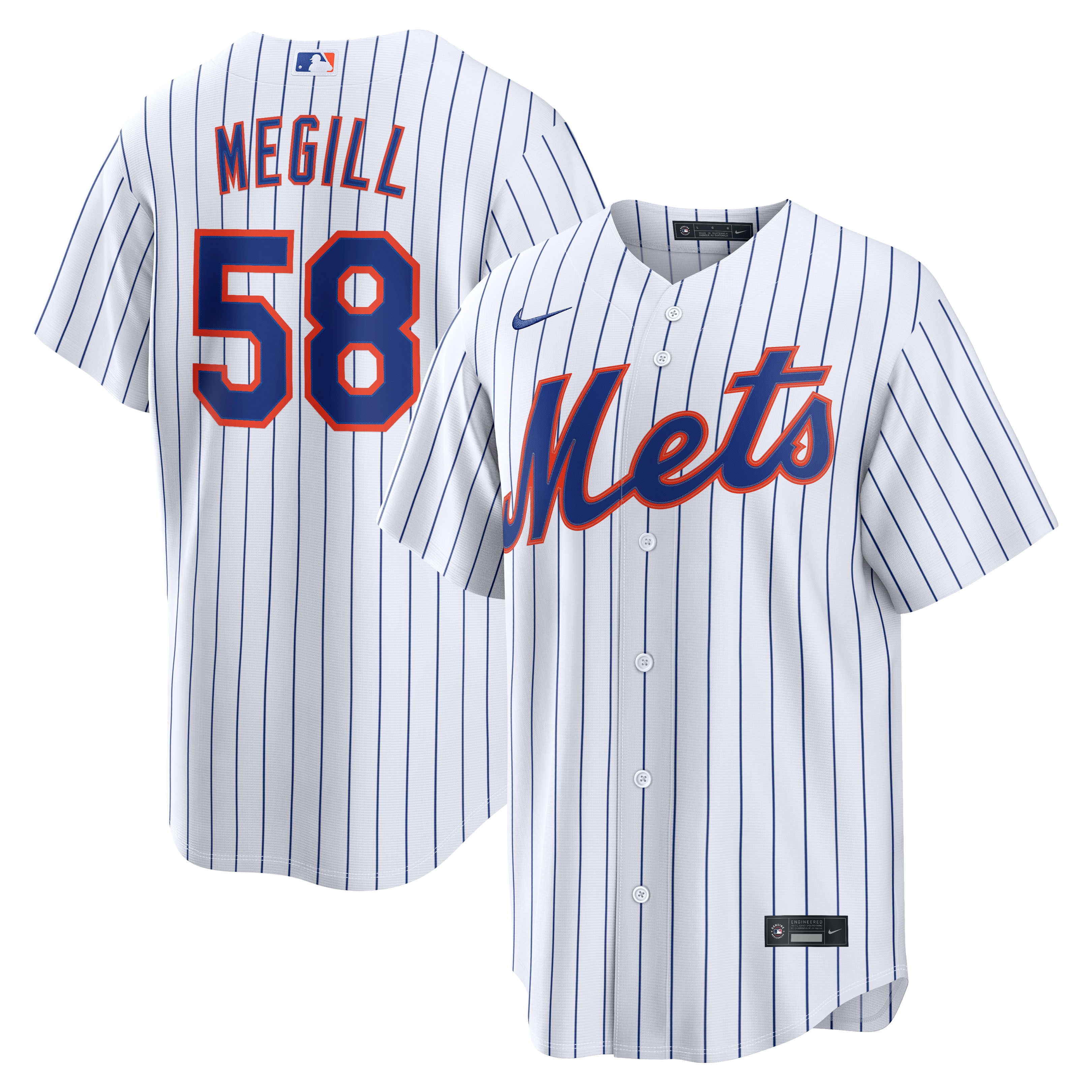 Tylor Megill New York Mets Home Jersey - White