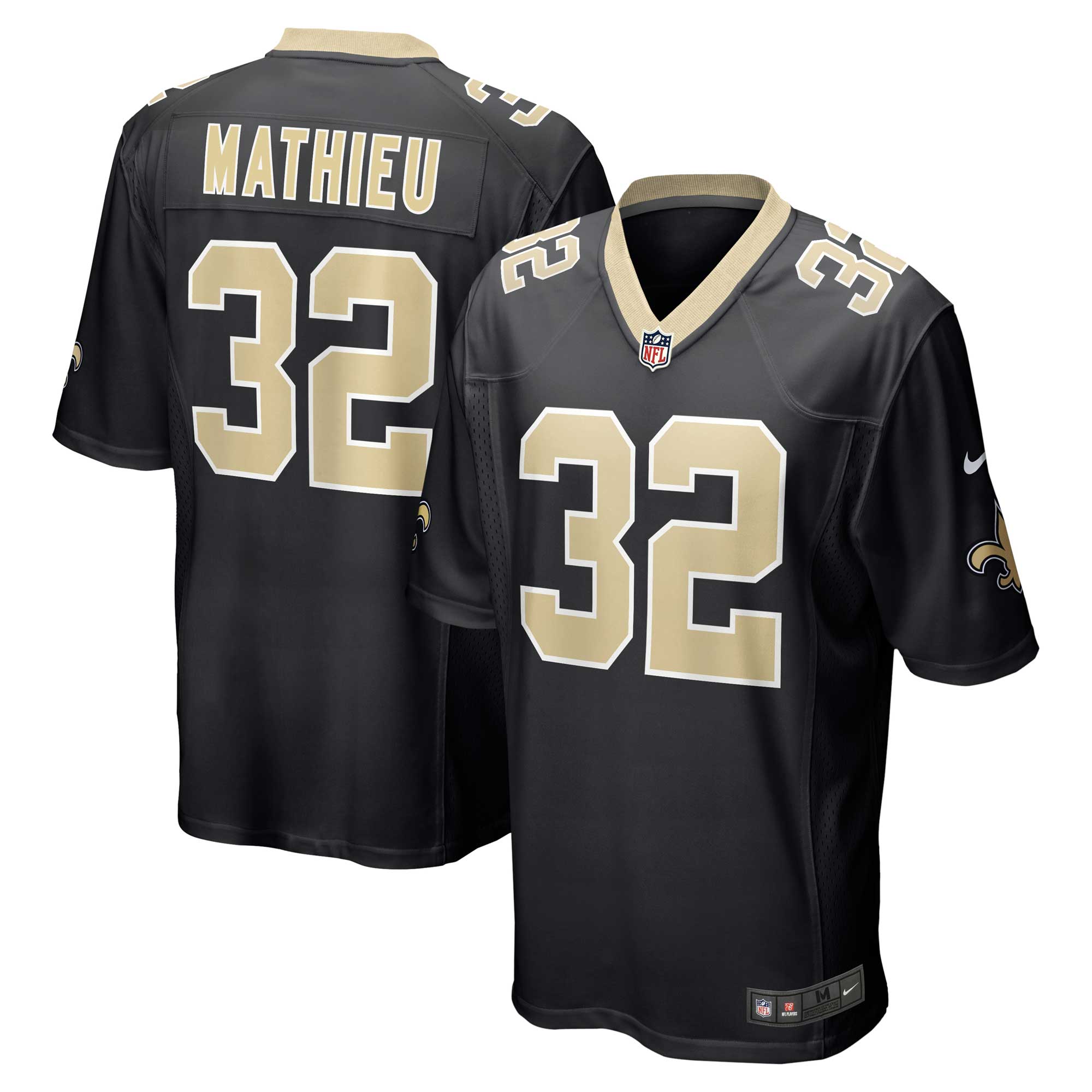 Tyrann Mathieu New Orleans Saints Game Jersey - Black