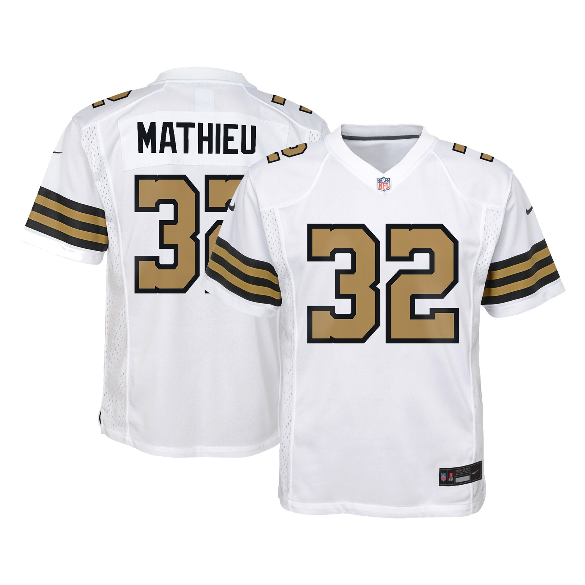 Tyrann Mathieu New Orleans Saints Youth Game Jersey - White