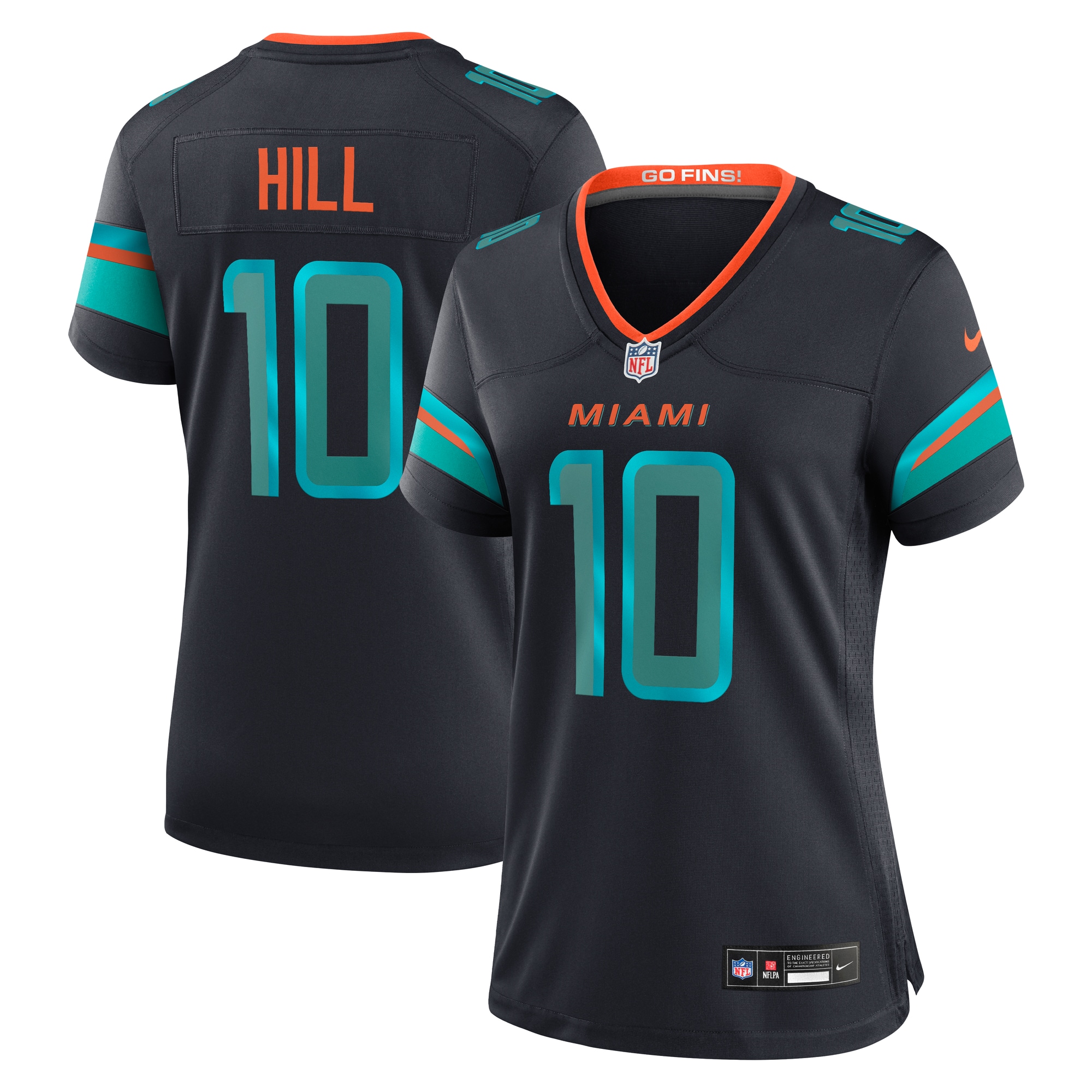 Tyreek Hill Miami Dolphins Women's 2025 Rivalries Collection Game Jersey - Pitch Blue