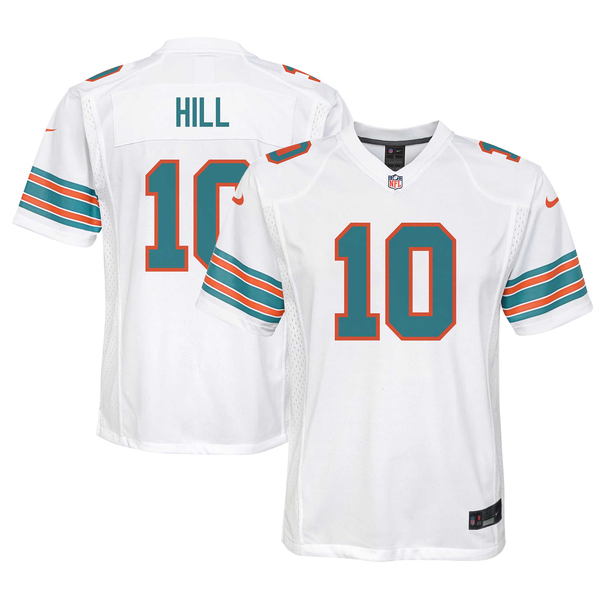 Tyreek Hill Miami Dolphins Youth Game Jersey - White