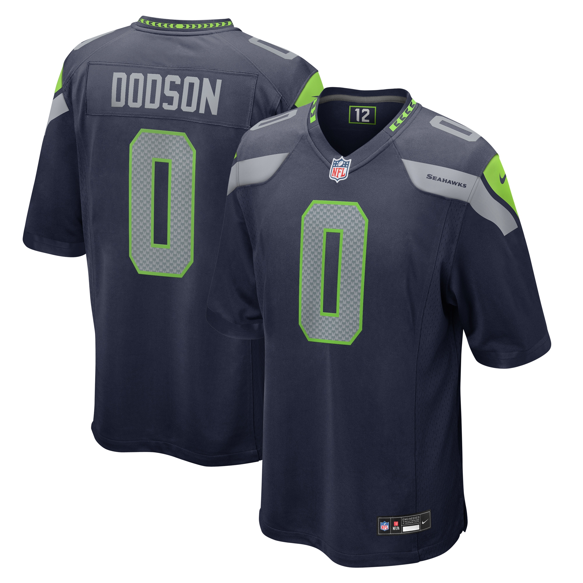 Tyrel Dodson Seattle Seahawks Game Jersey - College Navy