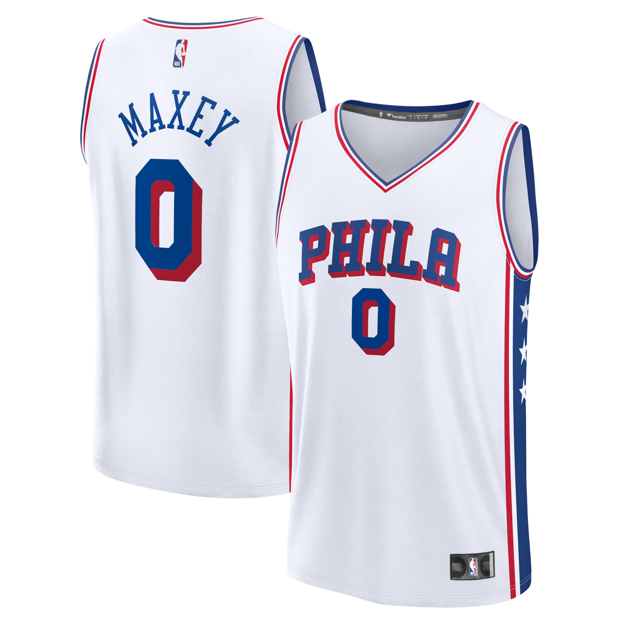 Tyrese Maxey Philadelphia 76ers Fanatics Fast Break Player Jersey - Association Edition - White