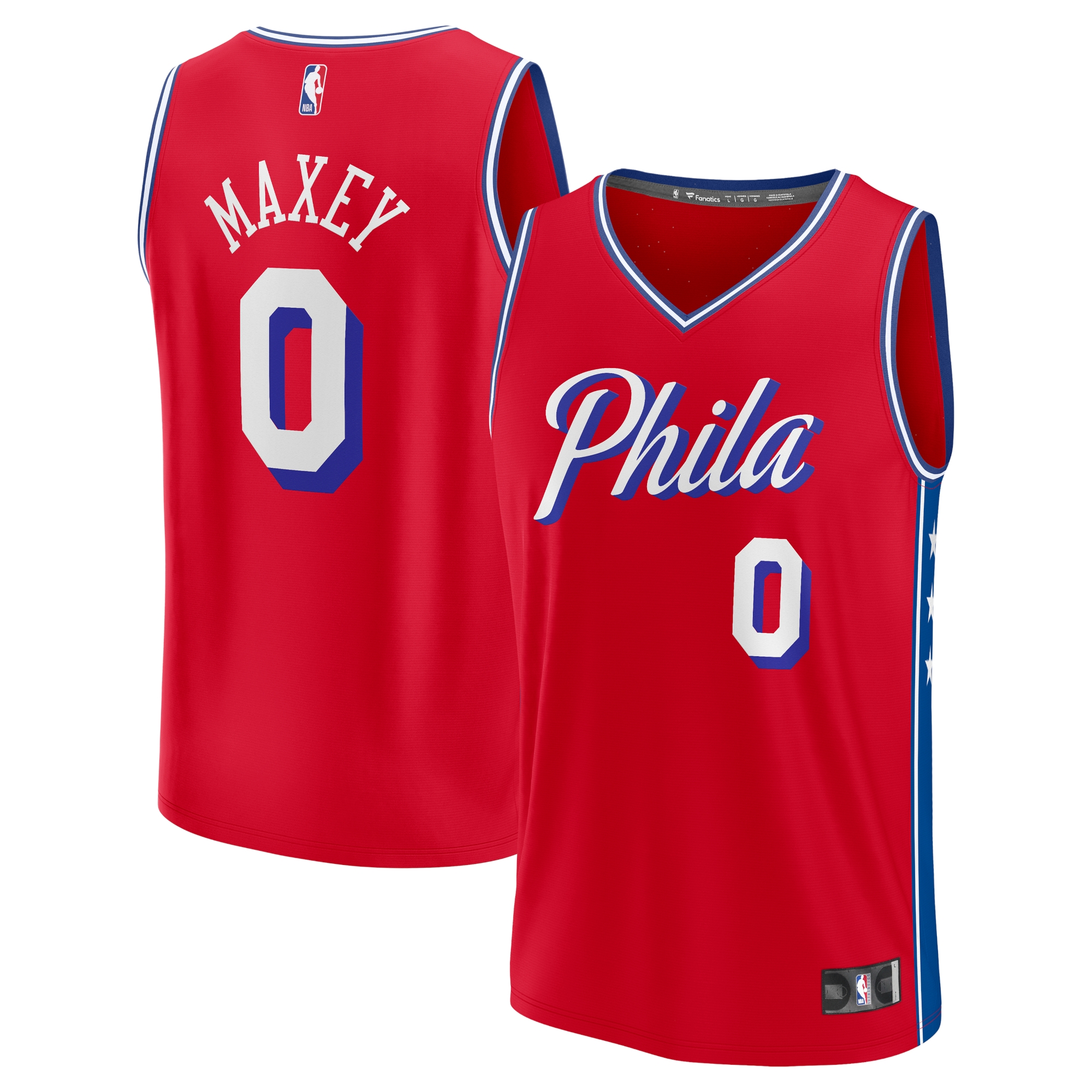 Tyrese Maxey Philadelphia 76ers Fanatics Youth Fast Break Player Jersey - Statement Edition - Red