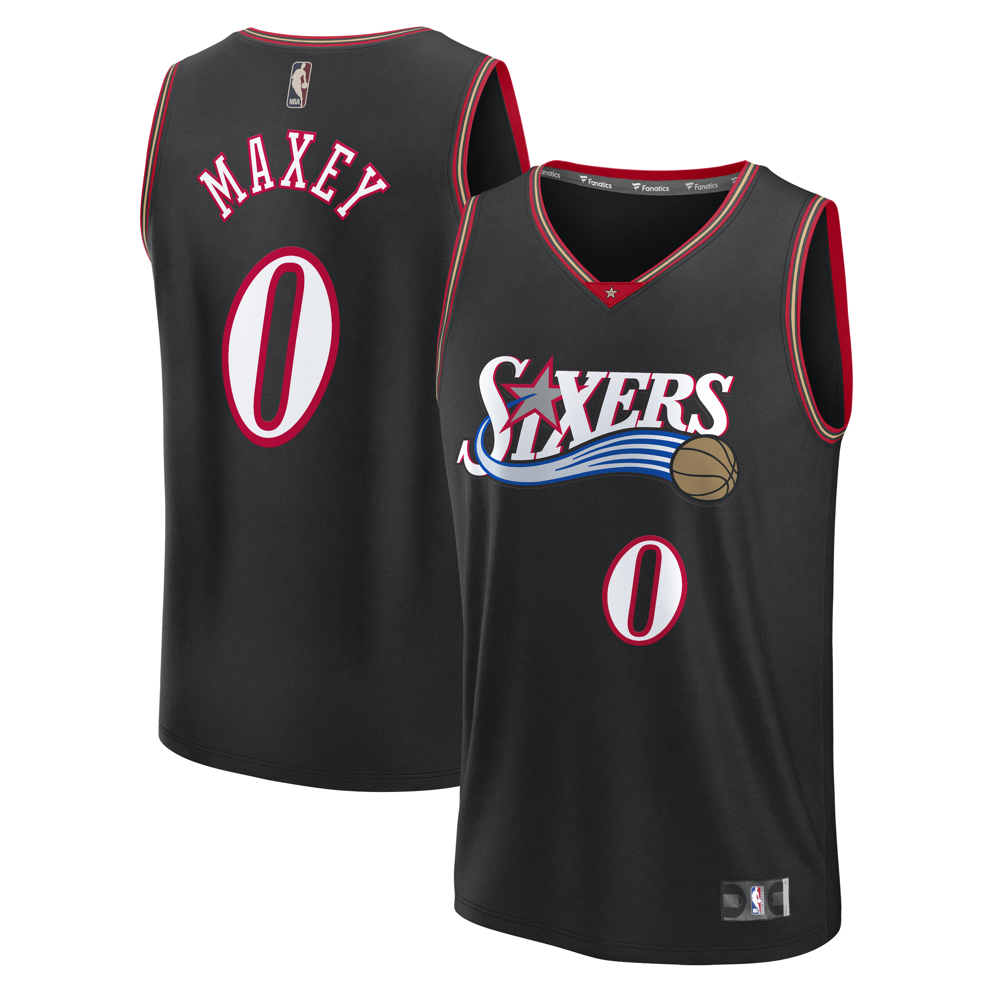 Tyrese Maxey Philadelphia 76ers Fanatics Youth Fastbreak Jersey - Classic Edition - Black