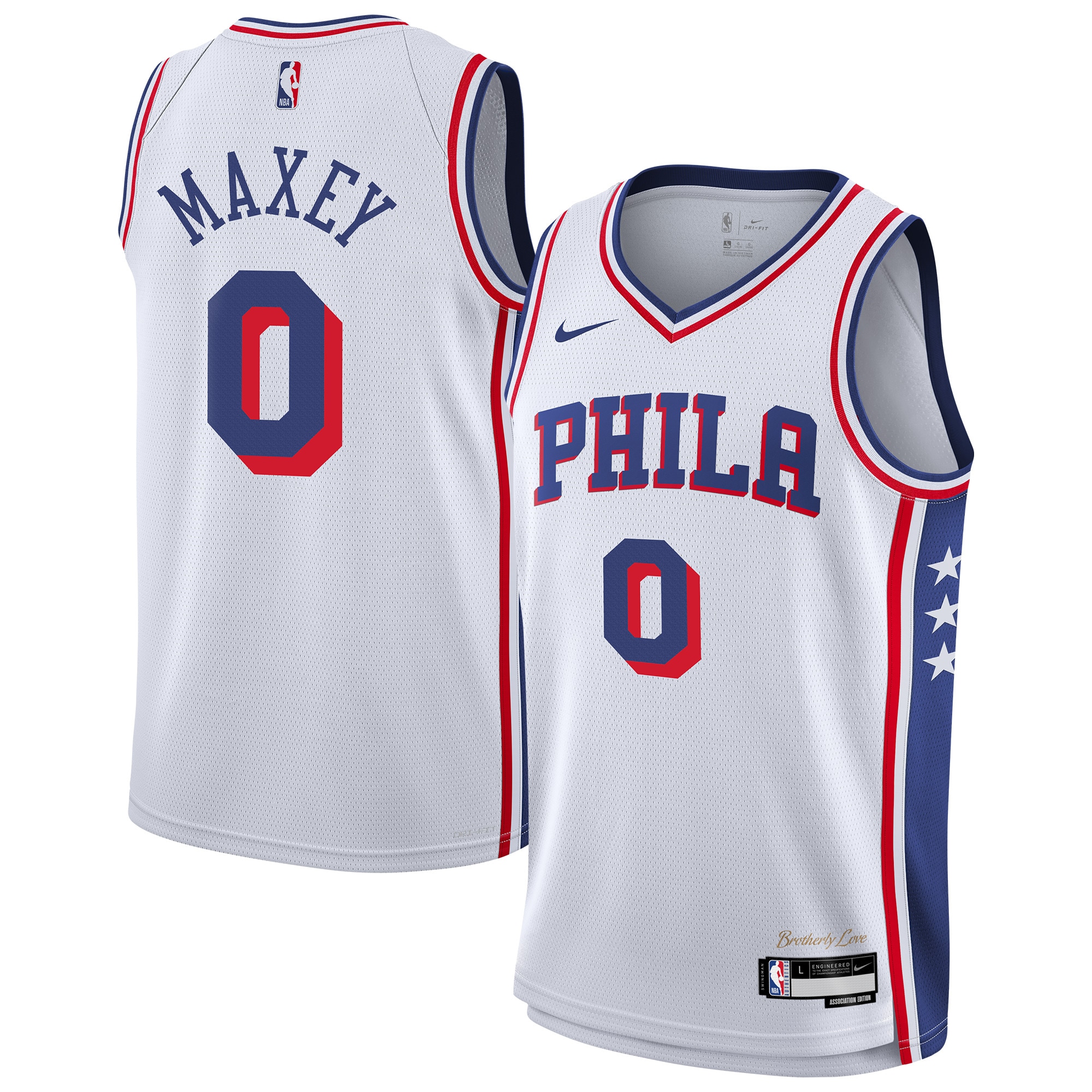 Tyrese Maxey Philadelphia 76ers Youth Association Swingman Jersey - White