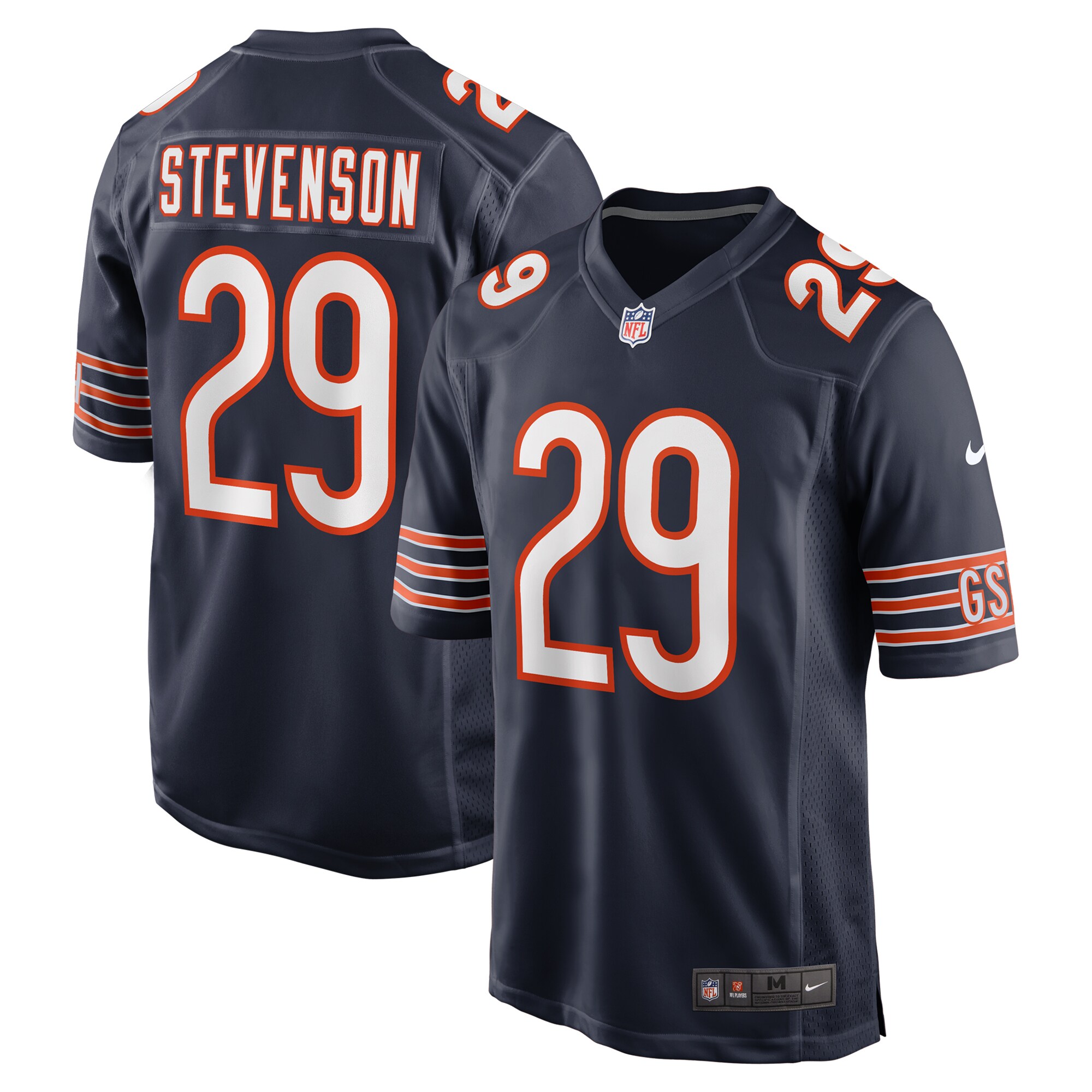 Tyrique Stevenson Chicago Bears Game Jersey - Navy