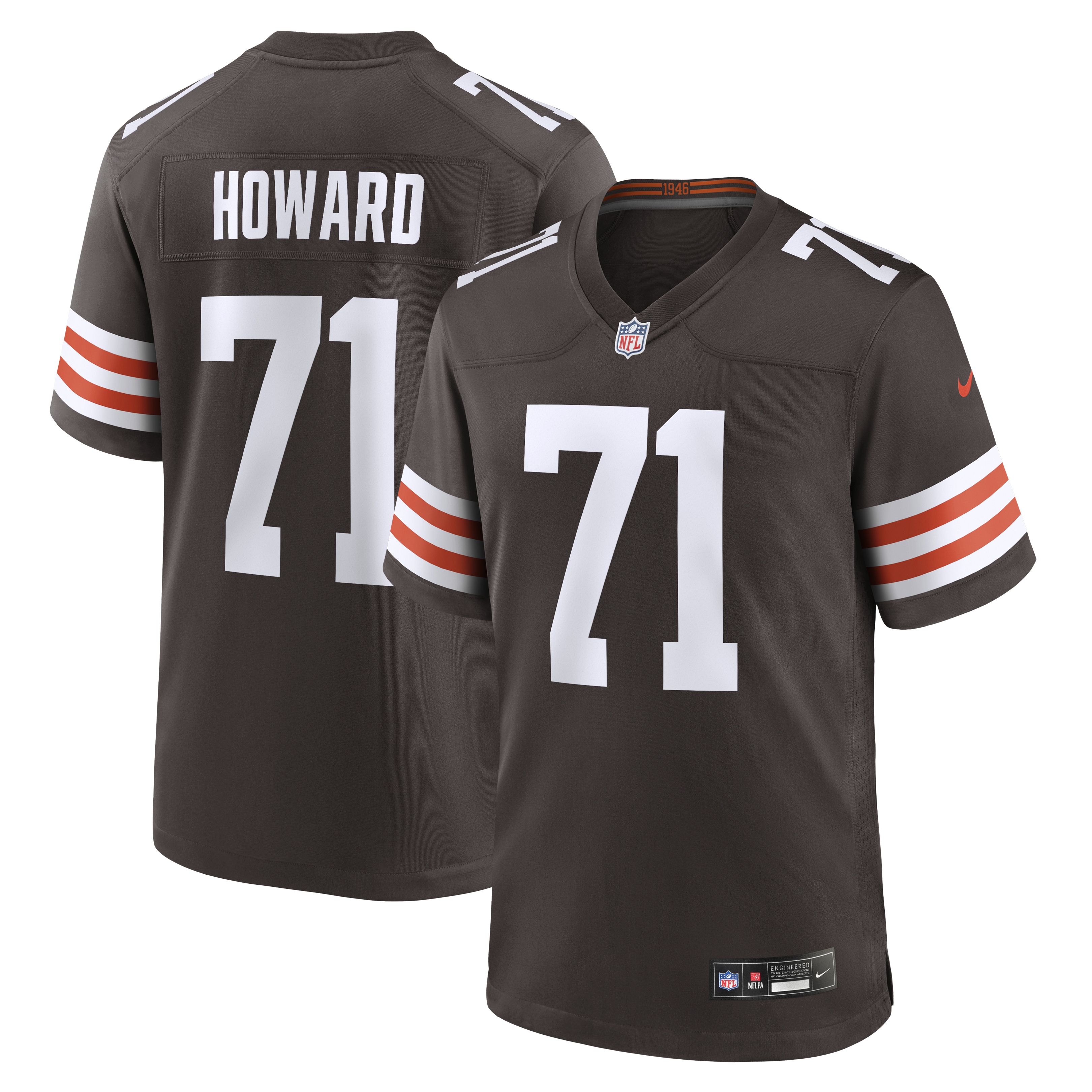 Tytus Howard Cleveland Browns Team Game Jersey - Brown
