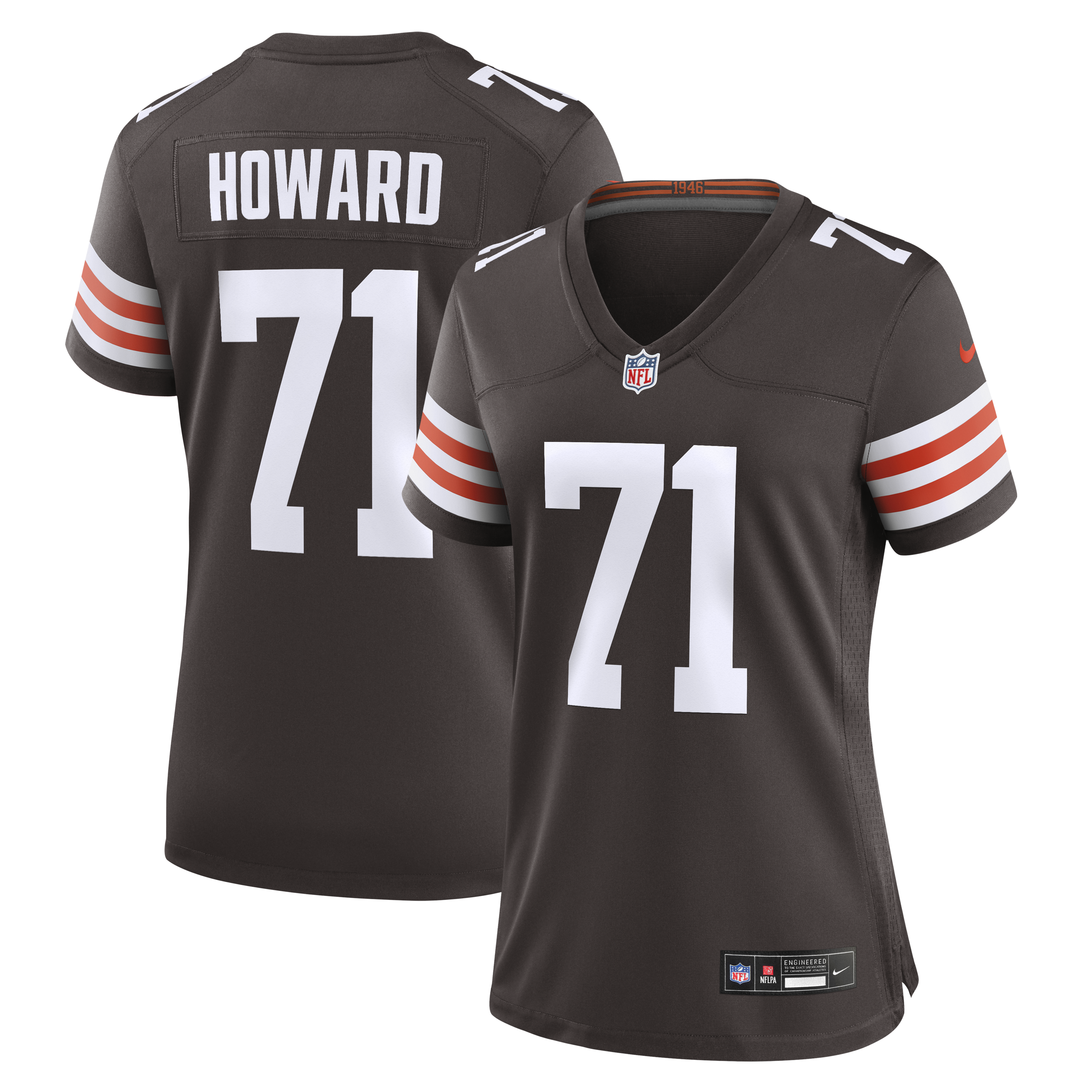 Tytus Howard Cleveland Browns Women's Team Game Jersey - Brown