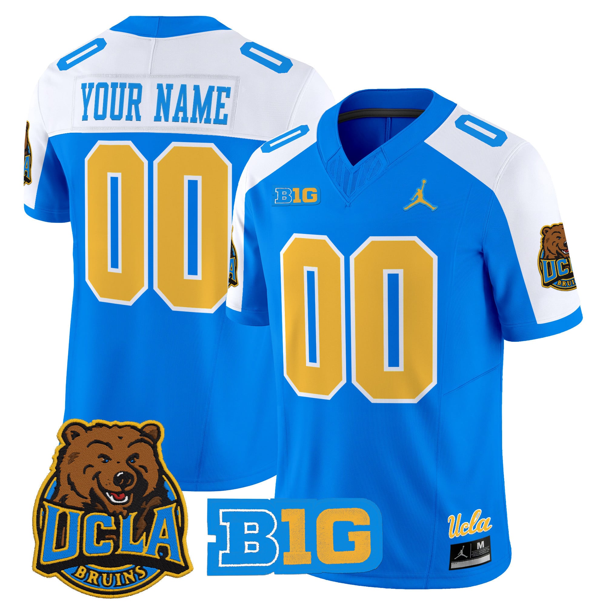 UCLA Bruins Light Blue Jersey - Jordan UCLA Bruins Light Blue Football